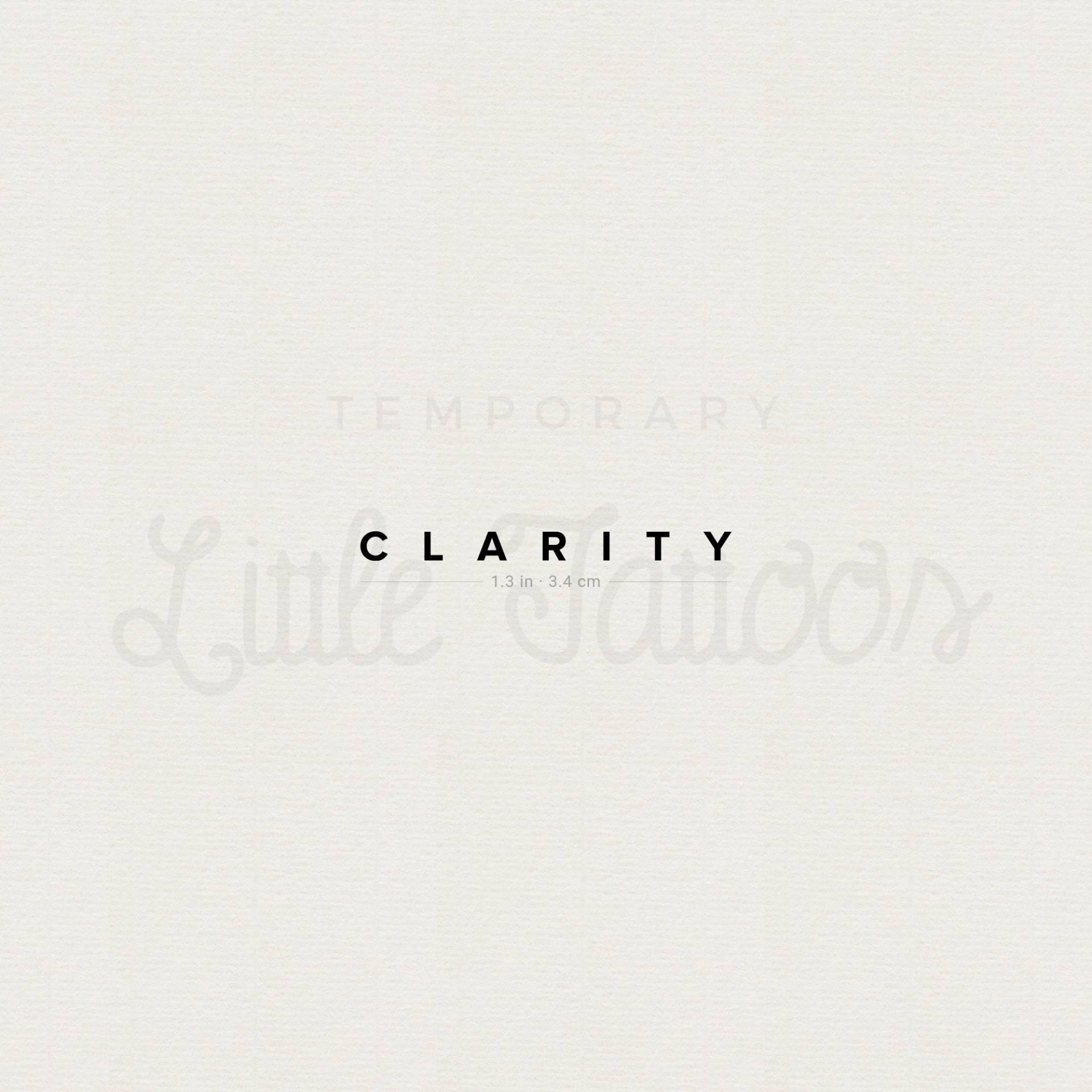 Klarheit Temporäres Tattoo | 3Er Set Klarheit Temporäres Tattoo | 3Er Set von Etsy - littletattoos