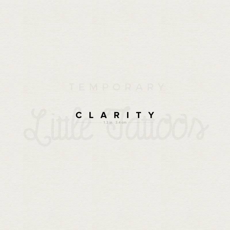 Klarheit Temporäres Tattoo | 3Er Set von Etsy - littletattoos