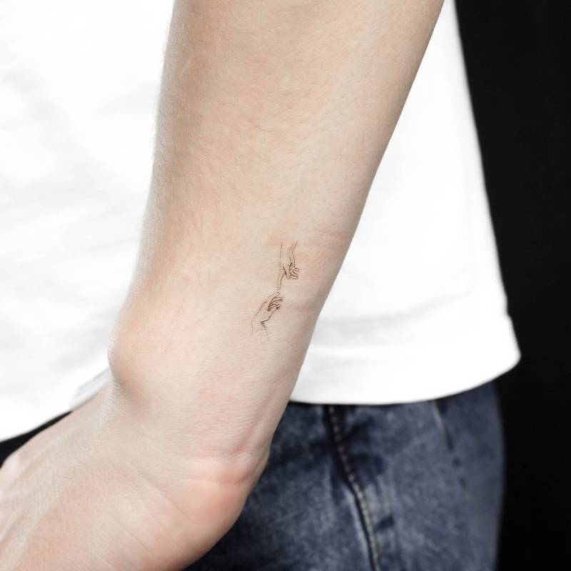 Kleine Schöpfung Von Adam Hands Tattoo | 3Er Set von Etsy - littletattoos