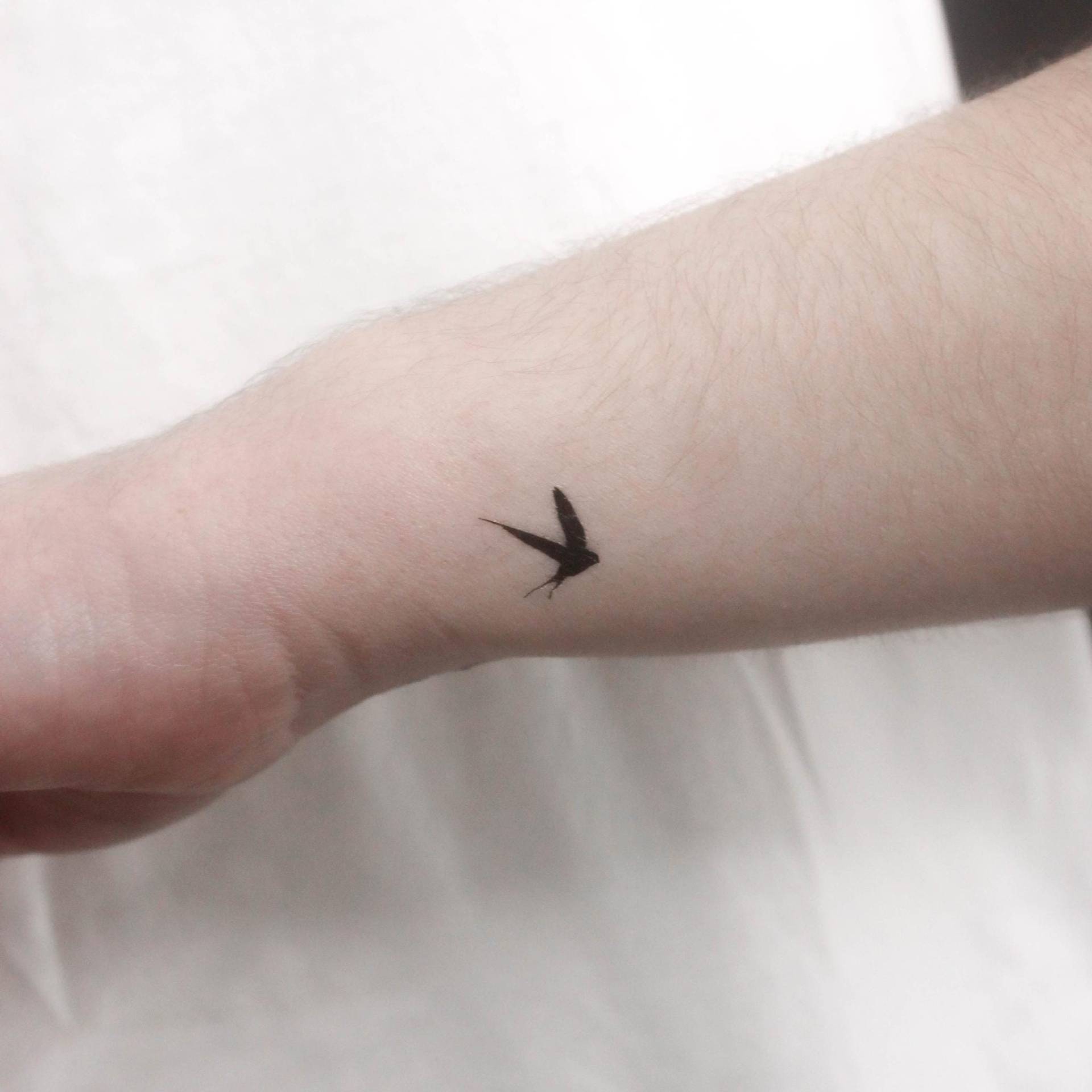 Kleine Schwalbe Temporäres Tattoo | 3Er Set von Etsy - littletattoos