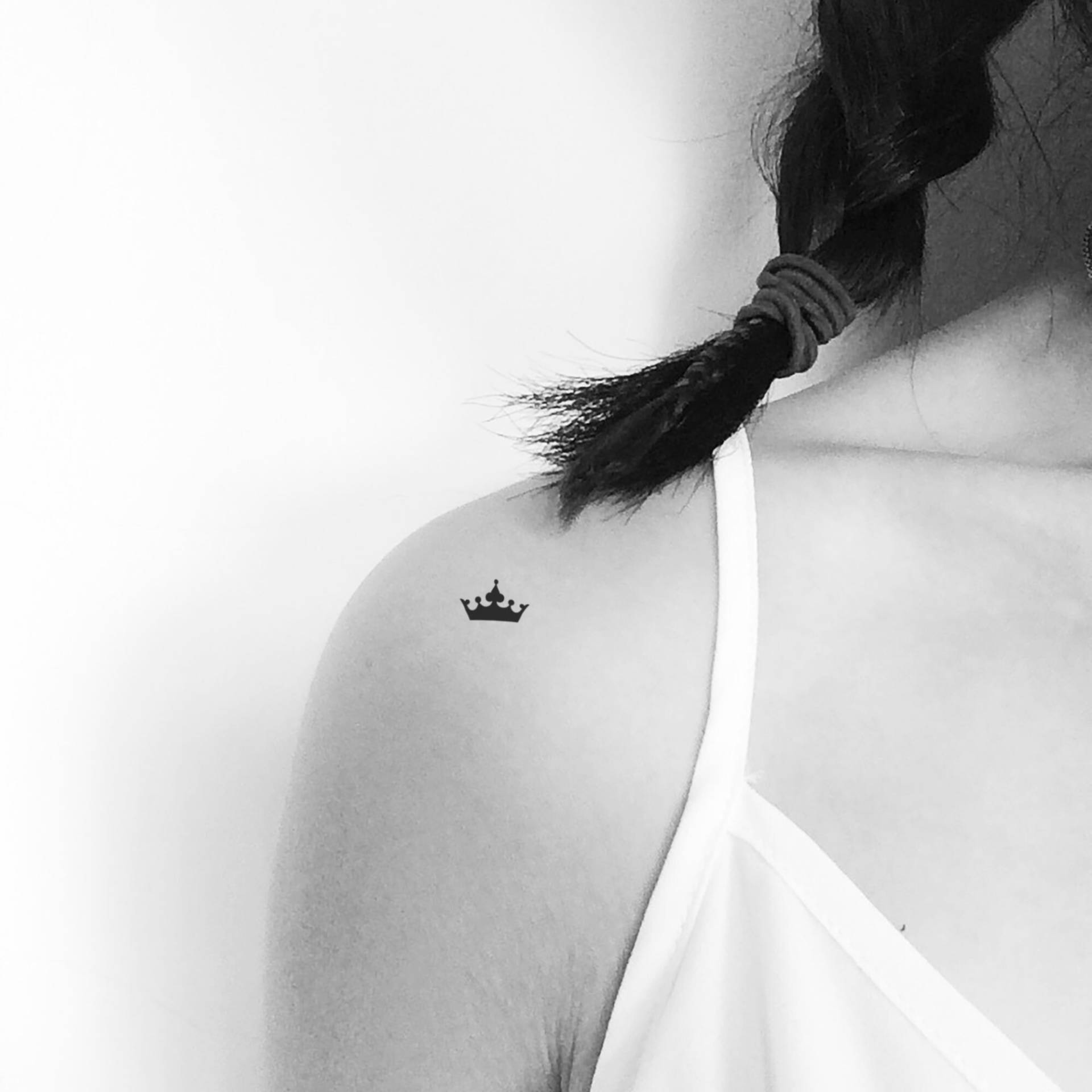Kleine Schwarze Krone Temporäres Tattoo | 3Er Set von Etsy - littletattoos