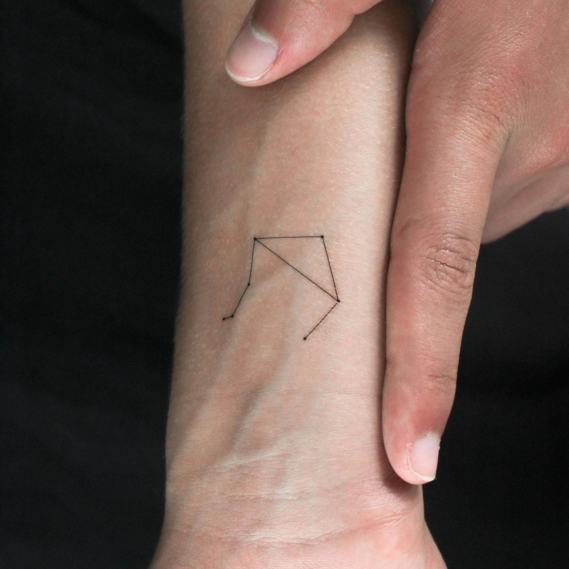 Kleine Waage Sternbild Temporäres Tattoo | 3Er Set von Etsy - littletattoos