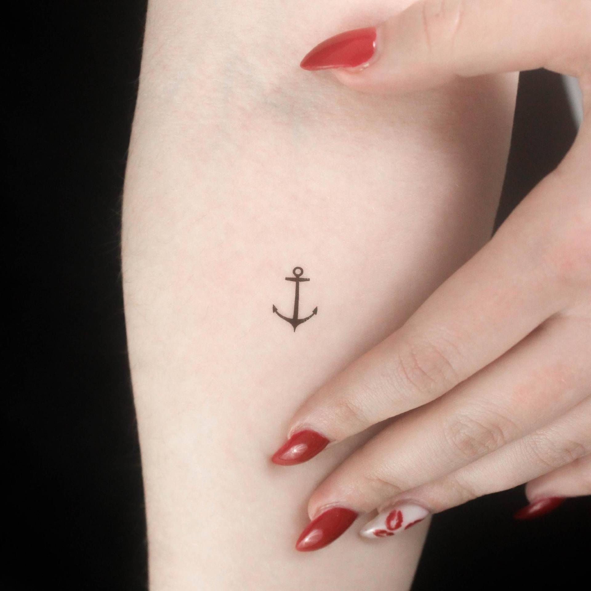 Kleiner Anker Temporäres Tattoo | 3Er Set Kleiner Anker Temporäres Tattoo | 3Er Set von Etsy - littletattoos