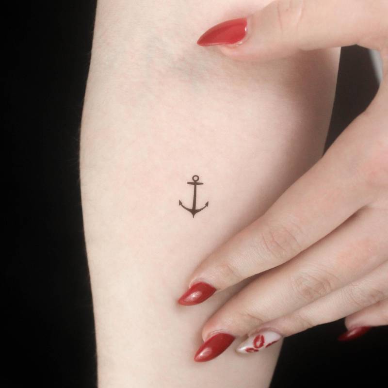 Kleiner Anker Temporäres Tattoo | 3Er Set von Etsy - littletattoos