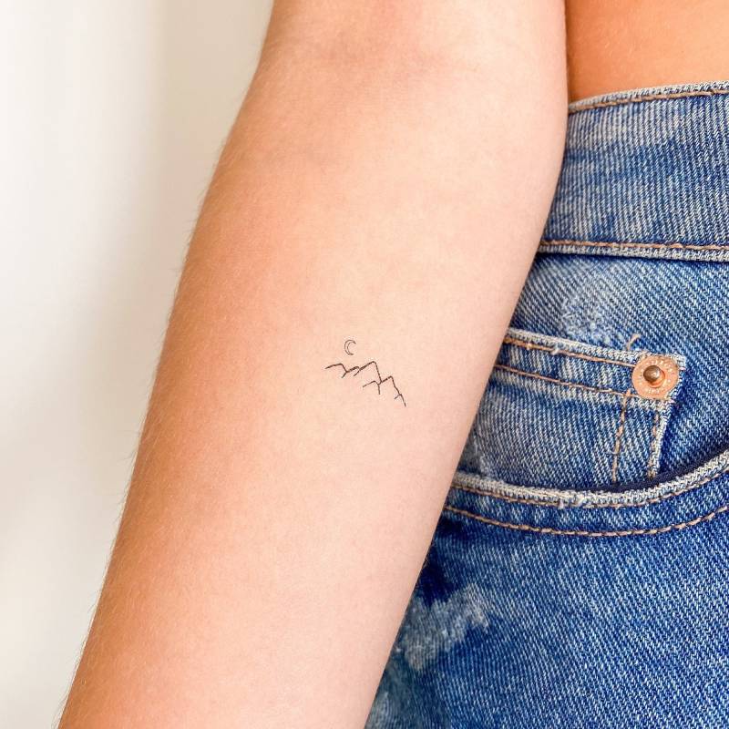 Kleiner Berg Temporäres Tattoo | 3Er Set von Etsy - littletattoos