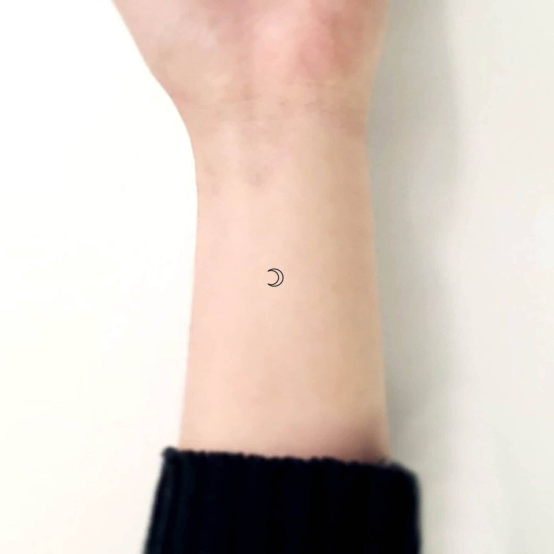 Kleiner Halbmond Umriss Temporäres Tattoo | 3Er Set von Etsy - littletattoos