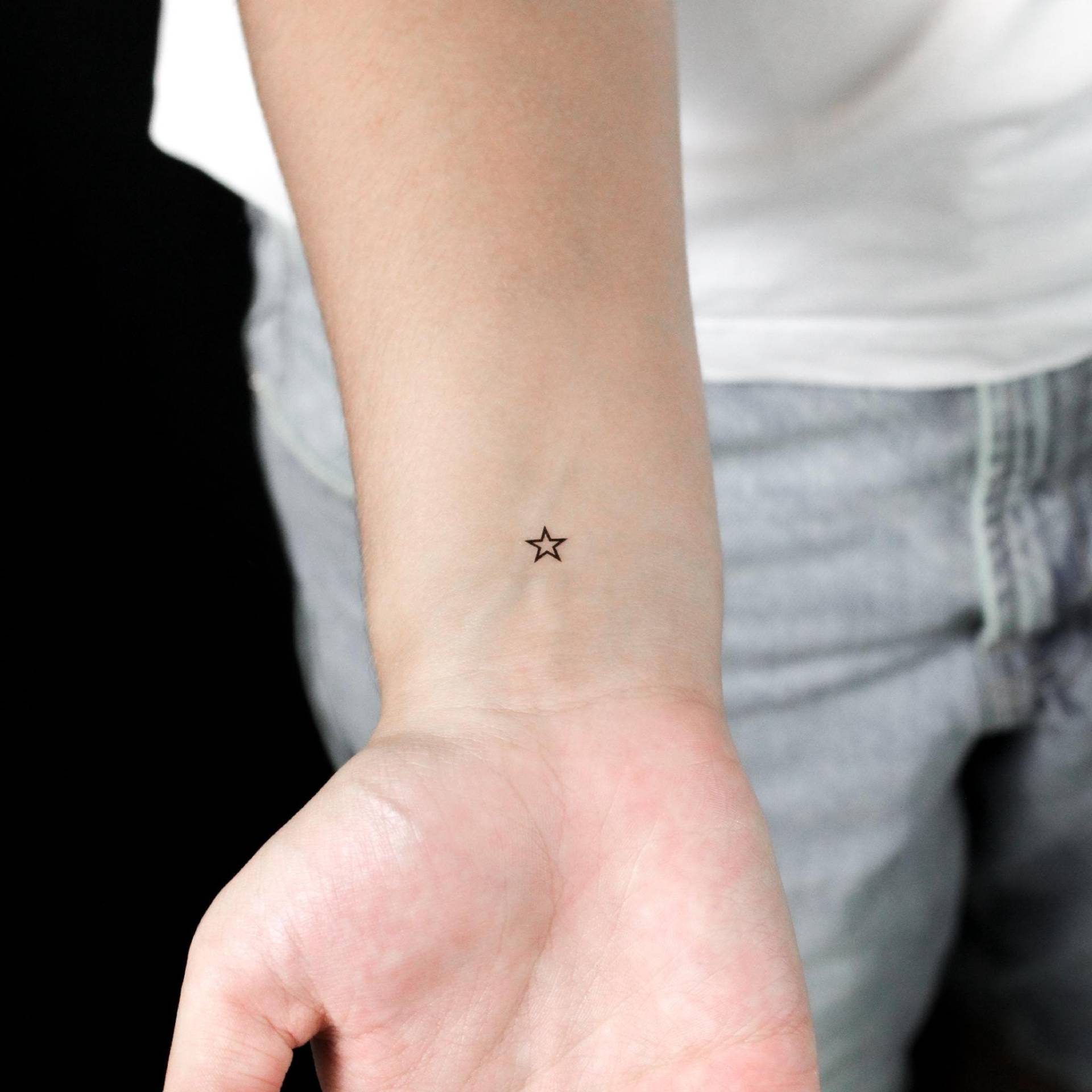 Kleiner Stern Umriss Temporäres Tattoo | 3Er Set Kleiner Stern Umriss Temporäres Tattoo | 3Er Set von Etsy - littletattoos