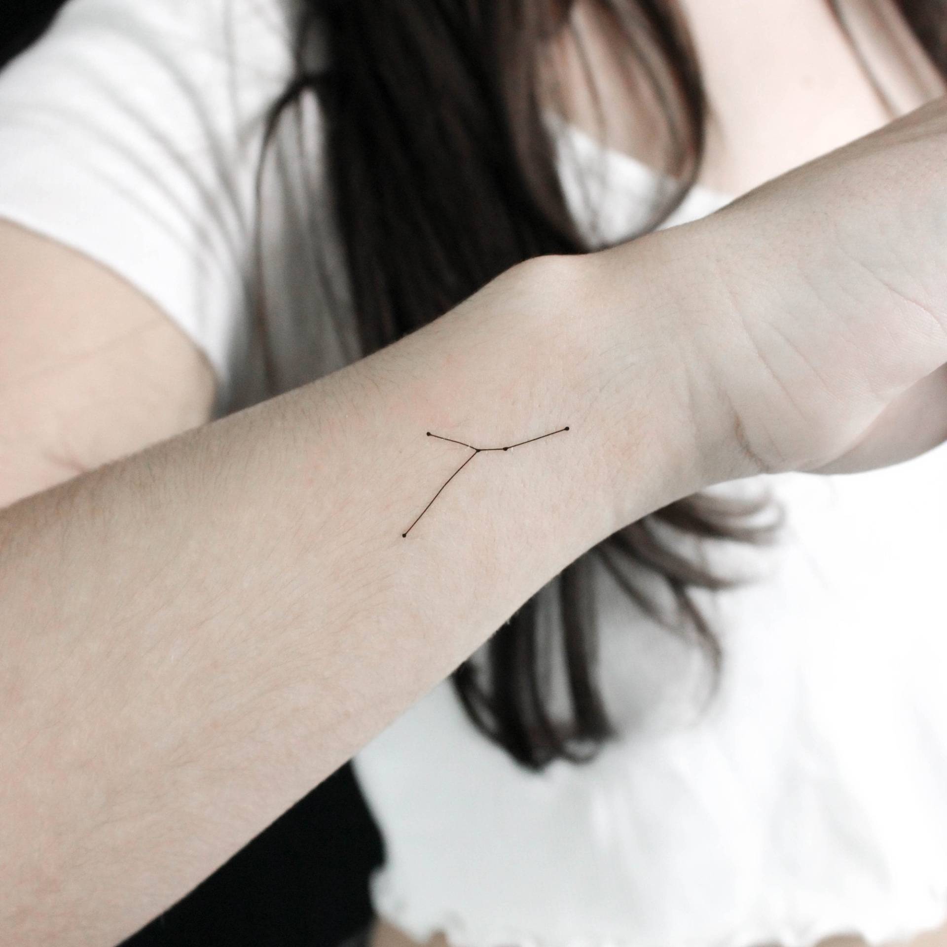 Kleines Krebs Sternbild Temporäres Tattoo | 3Er Set von Etsy - littletattoos