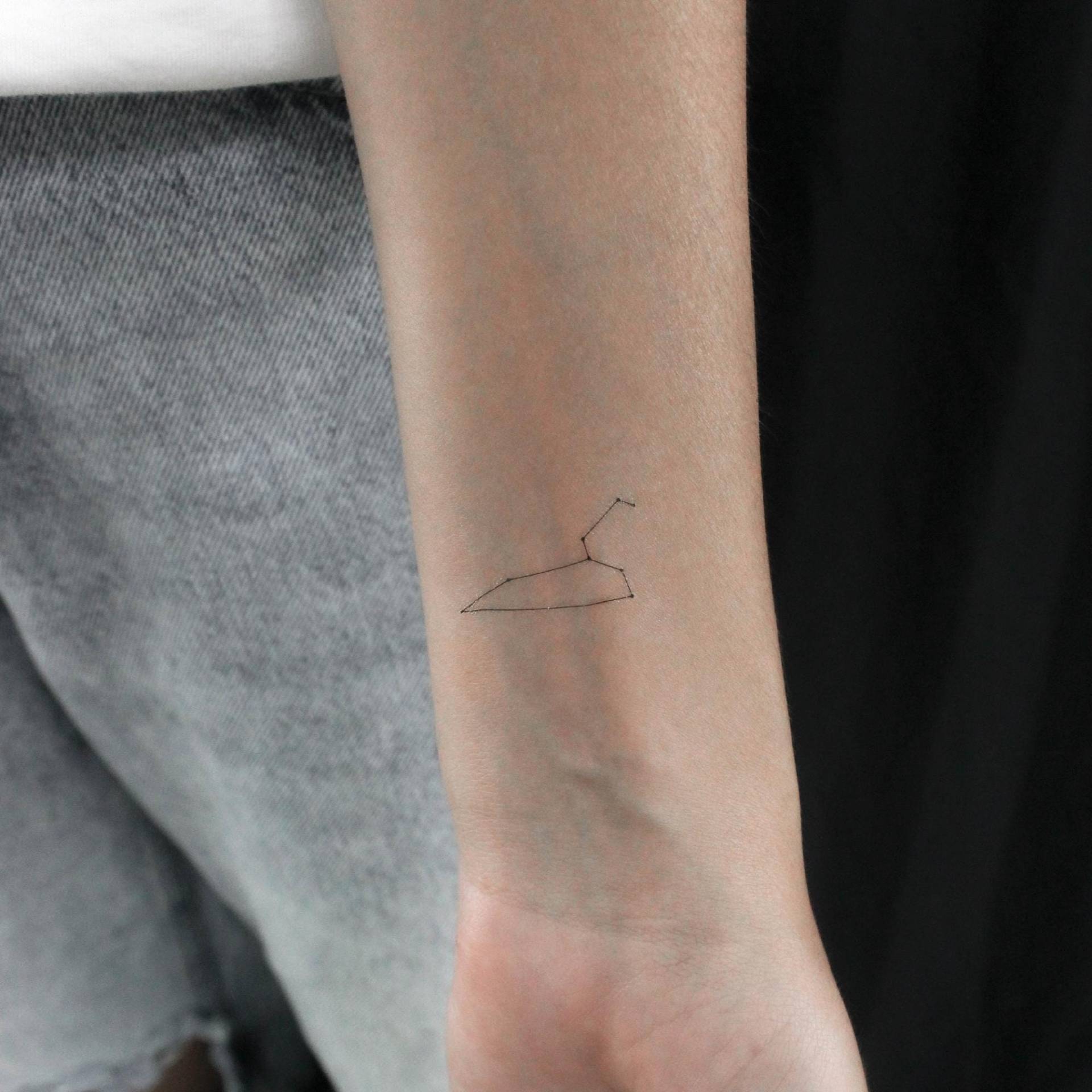 Kleines Löwe Sternbild Temporäres Tattoo | 3Er Set von Etsy - littletattoos