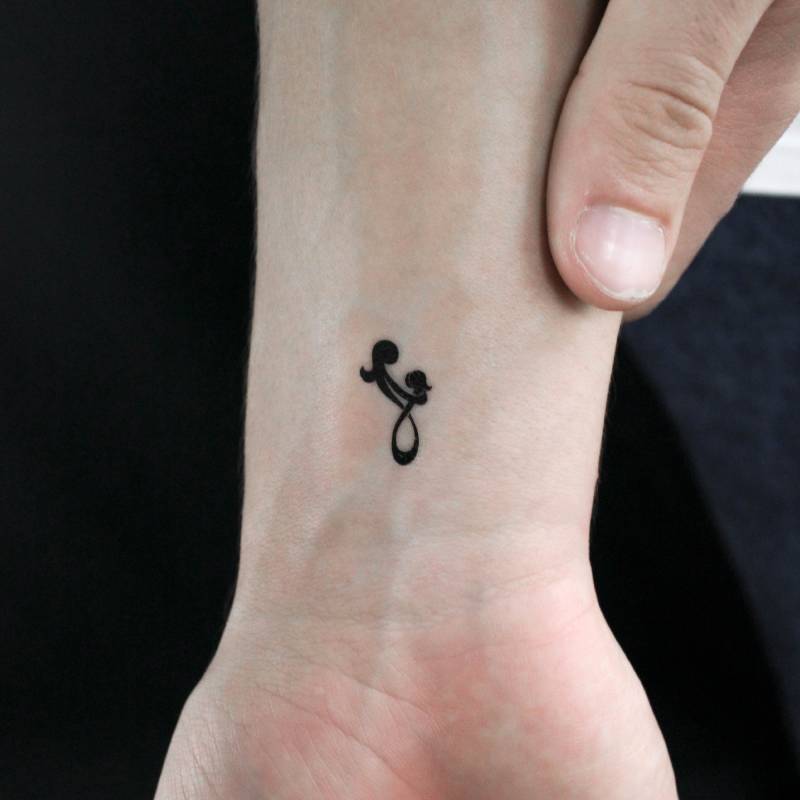 Kleines Mutter, Tochter Und Sohn Symbol Temporäres Tattoo | 3Er Set von Etsy - littletattoos