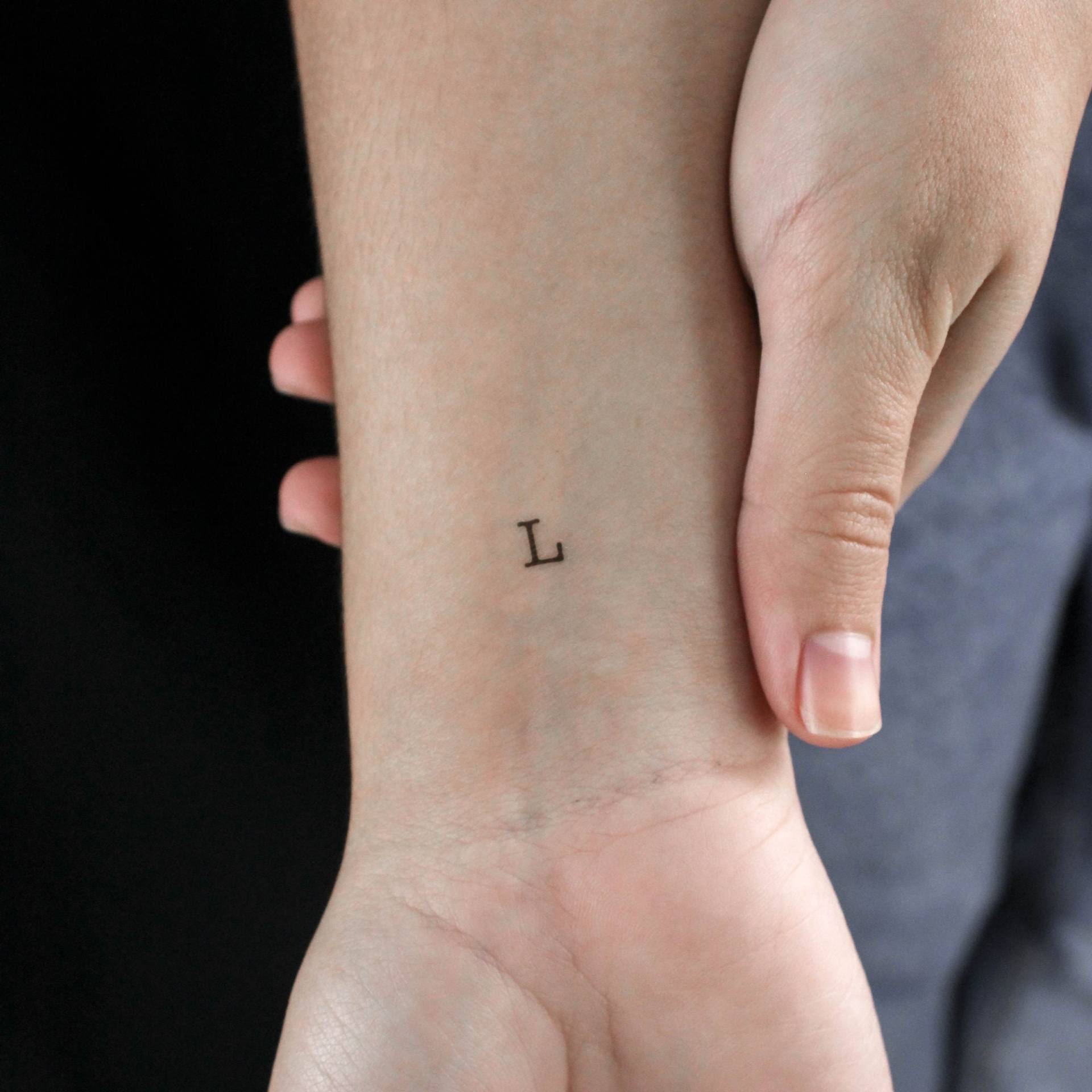 L Schreibmaschine Großbuchstabe Temporäres Tattoo | 3Er Set von Etsy - littletattoos