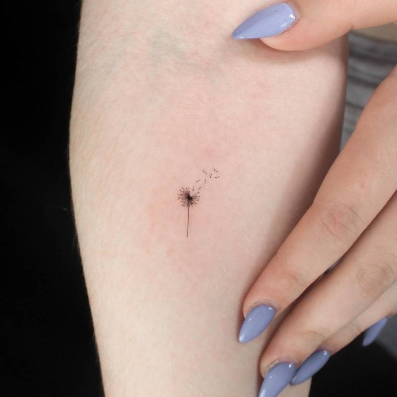 Pusteblume Temporäres Tattoo | 3Er Set von Etsy - littletattoos