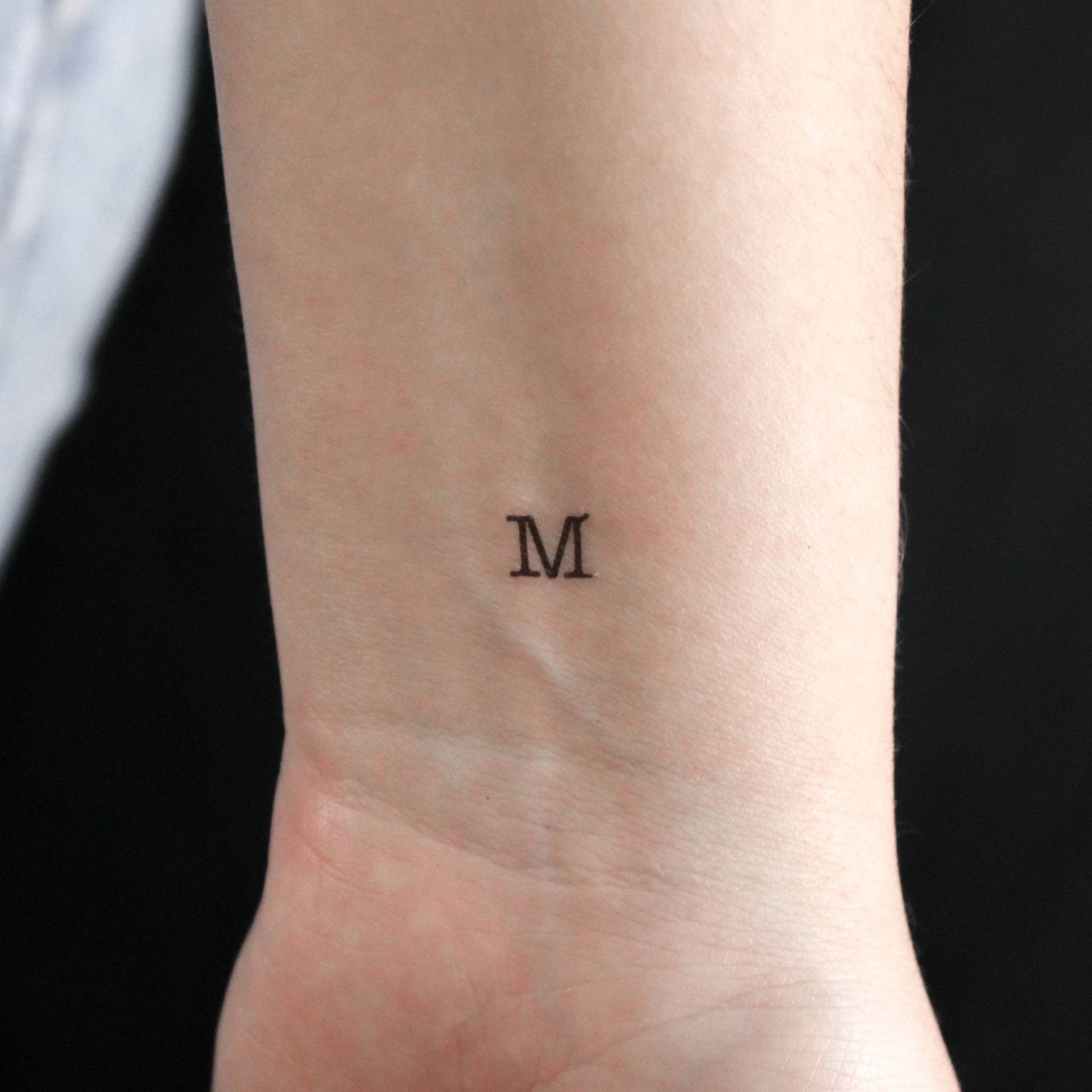 M Schreibmaschine Großbuchstaben Temporäres Tattoo | 3Er Set M Schreibmaschine Großbuchstaben Temporäres Tattoo | 3Er Set von Etsy - littletattoos
