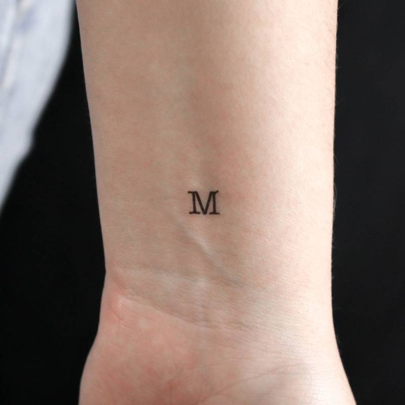 M Schreibmaschine Großbuchstaben Temporäres Tattoo | 3Er Set M Schreibmaschine Großbuchstaben Temporäres Tattoo | 3Er Set von Etsy - littletattoos