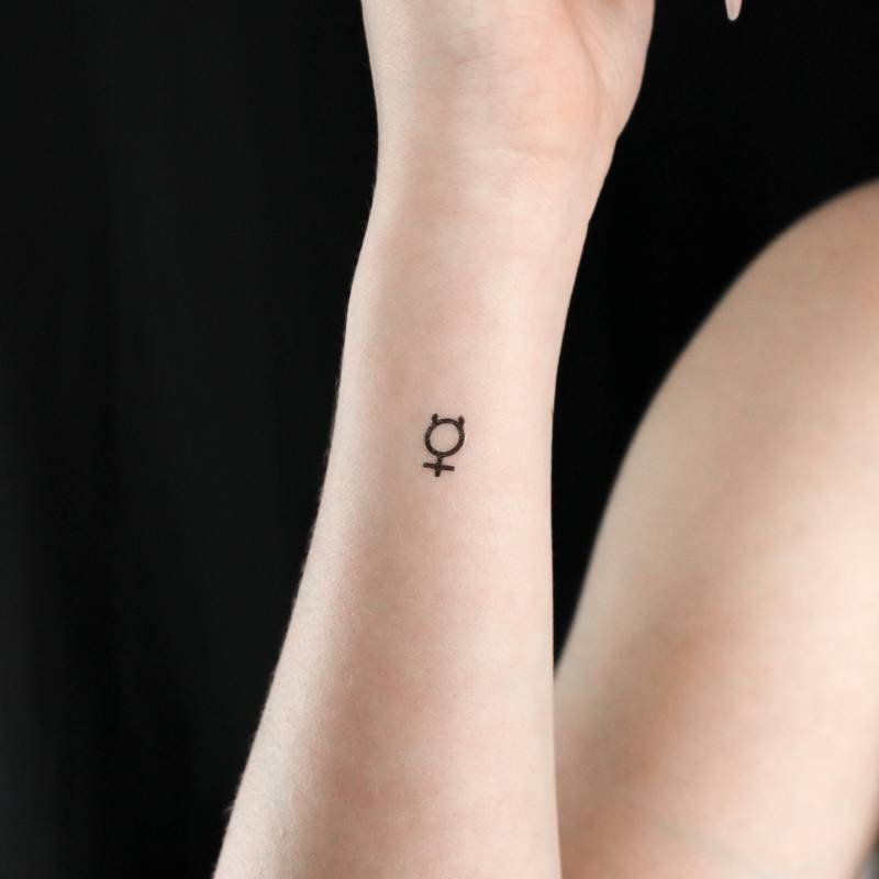 Merkur Planetensymbol Temporäres Tattoo | 3Er Set Merkur Planetensymbol Temporäres Tattoo | 3Er Set von Etsy - littletattoos