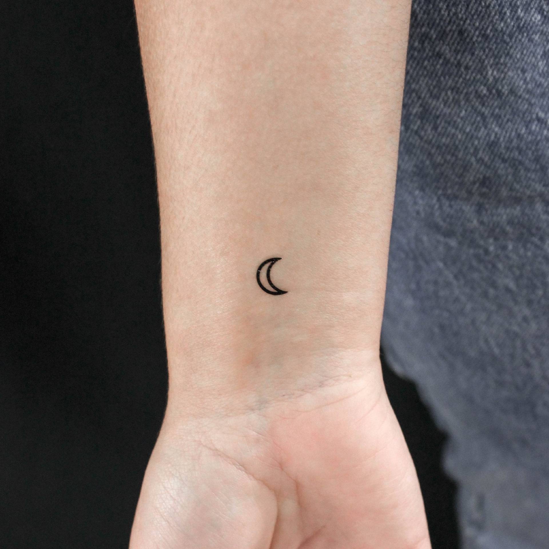 Mond Symbol Temporäres Tattoo | 3Er Set Mond Symbol Temporäres Tattoo | 3Er Set von Etsy - littletattoos