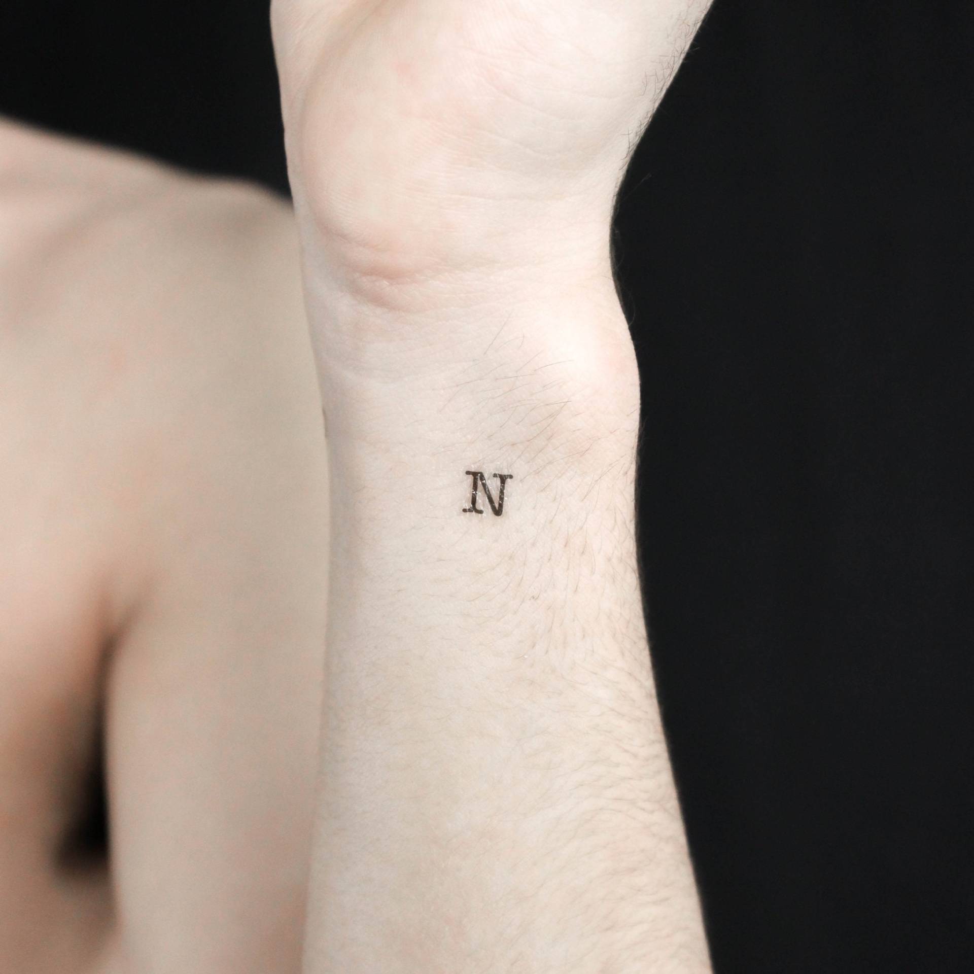 N Großbuchstabe Schreibmaschine Temporäres Tattoo | 3Er Set N Großbuchstabe Schreibmaschine Temporäres Tattoo | 3Er Set von Etsy - littletattoos