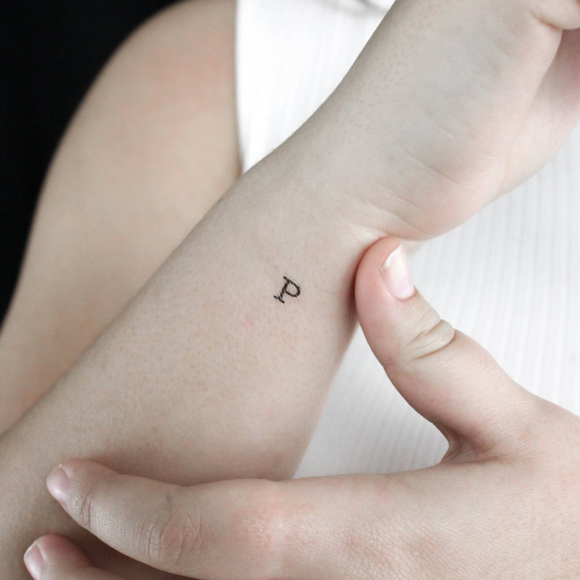 P Schreibmaschine Großbuchstabe Temporäres Tattoo | 3Er Set von Etsy - littletattoos