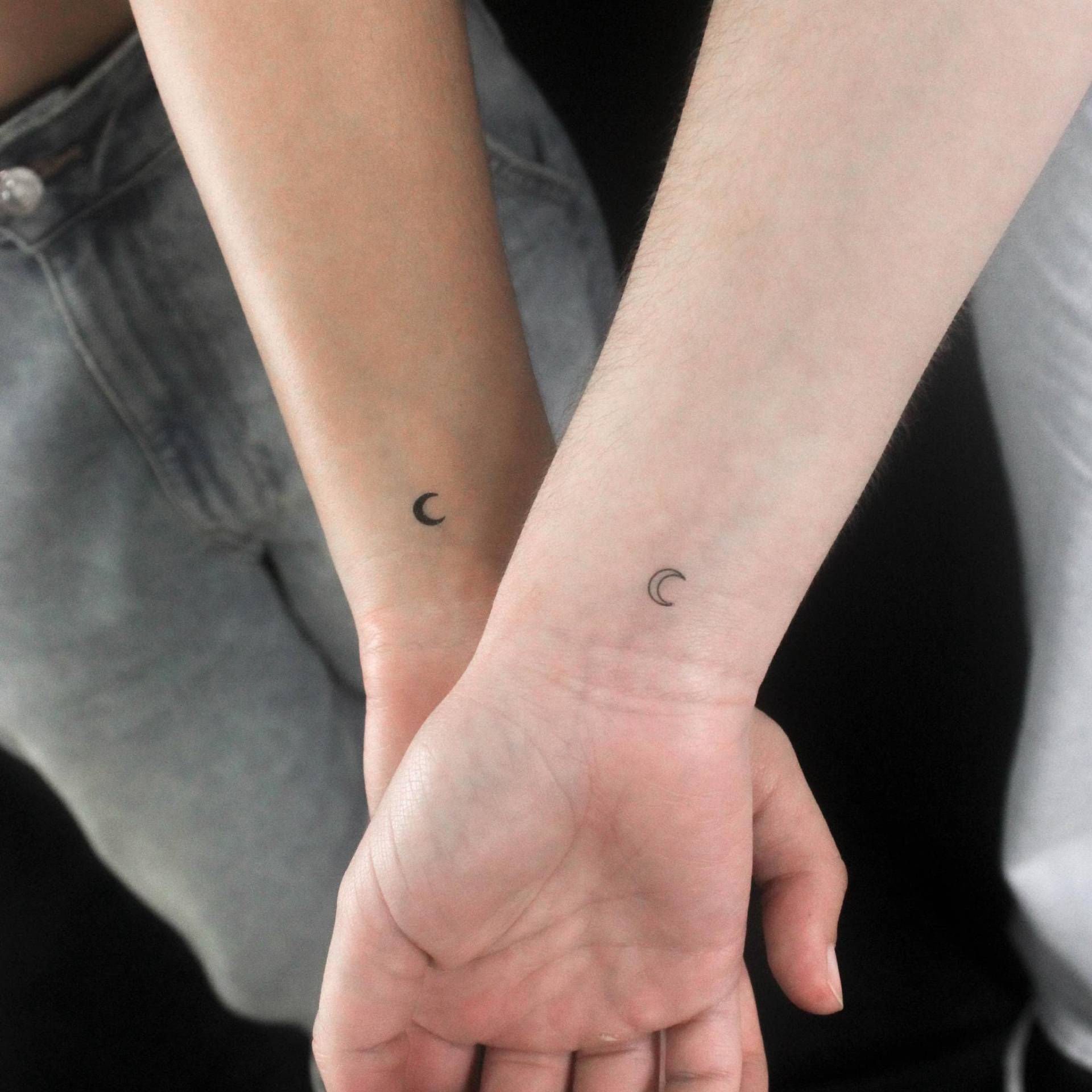 Passende Halbmonde Temporäre Tattoo | 3Er Set Passende Halbmonde Temporäre Tattoo | 3Er Set von Etsy - littletattoos