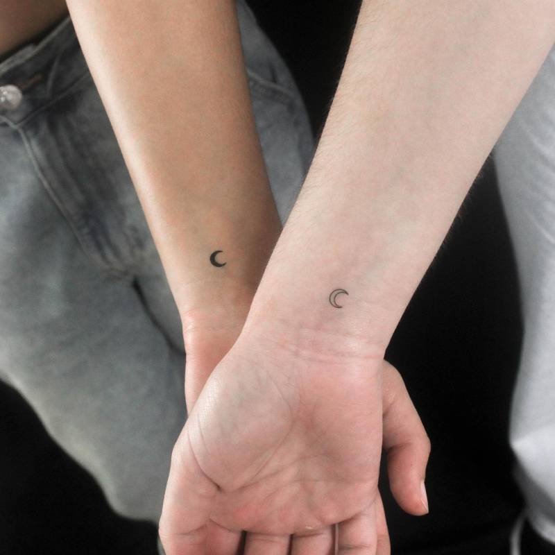 Passende Halbmonde Temporäre Tattoo | 3Er Set Passende Halbmonde Temporäre Tattoo | 3Er Set von Etsy - littletattoos