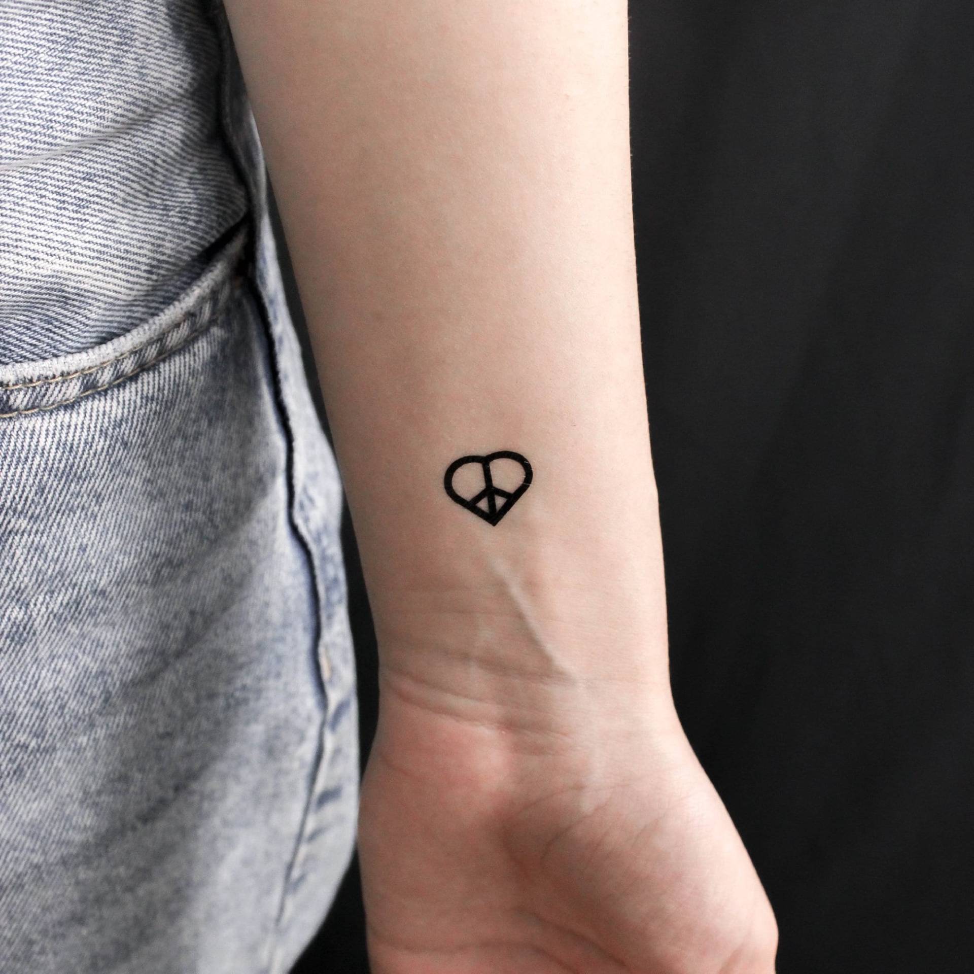 Peace & Love Symbol Temporäres Tattoo | 3Er Set Peace & Love Symbol Temporäres Tattoo | 3Er Set von Etsy - littletattoos