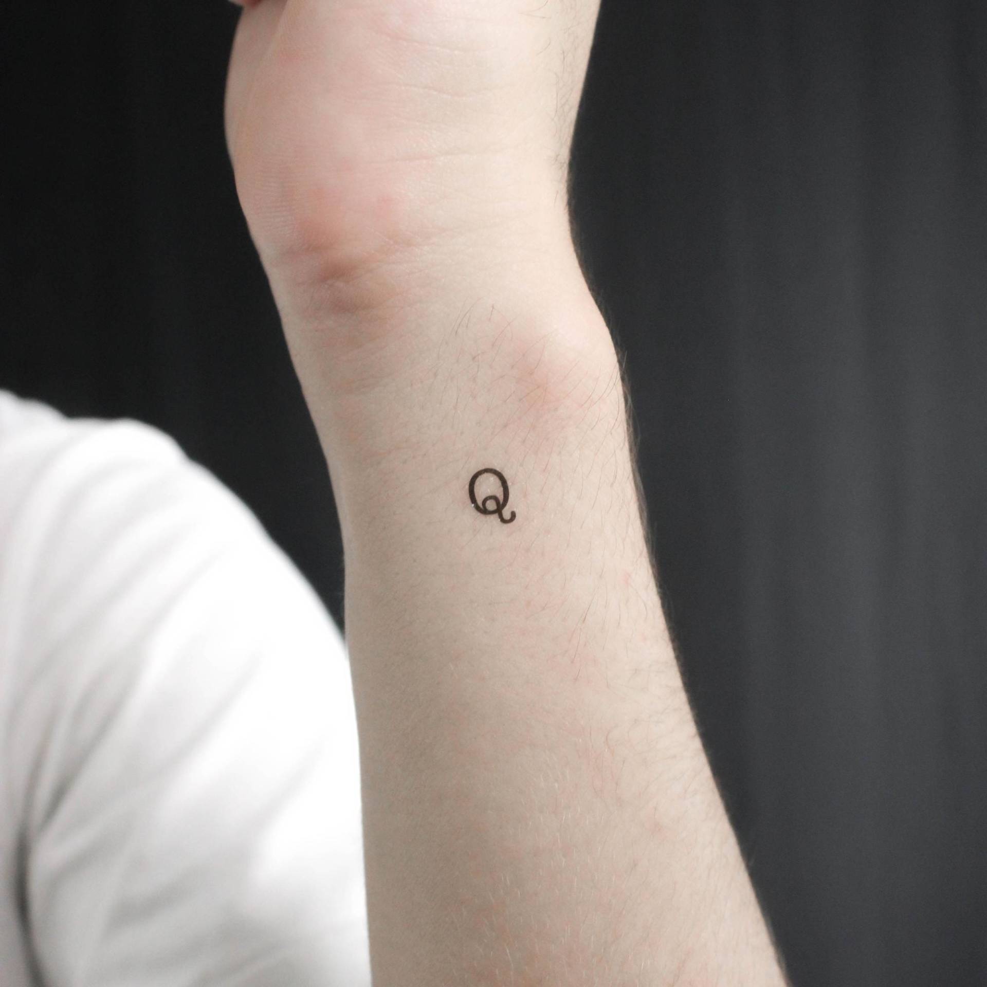 Q Schreibmaschine Buchstabe Temporäres Tattoo | 3Er Set von Etsy - littletattoos