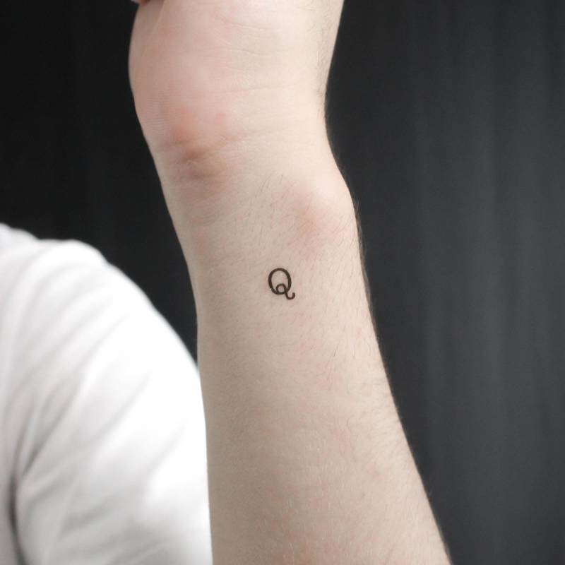 Q Schreibmaschine Buchstabe Temporäres Tattoo | 3Er Set Q Schreibmaschine Buchstabe Temporäres Tattoo | 3Er Set von Etsy - littletattoos
