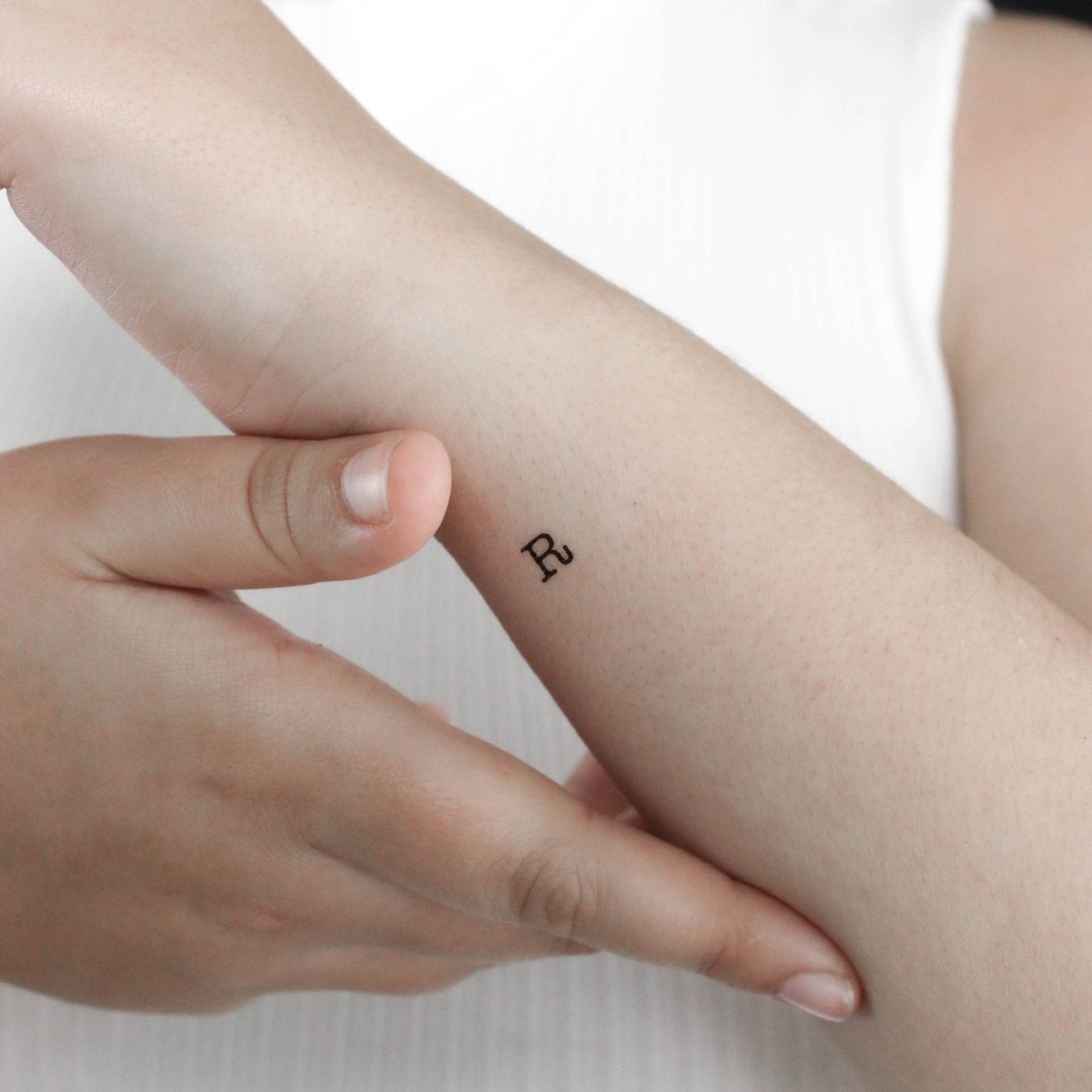 R Schreibmaschine Großbuchstabe Temporäres Tattoo | 3Er Set von Etsy - littletattoos