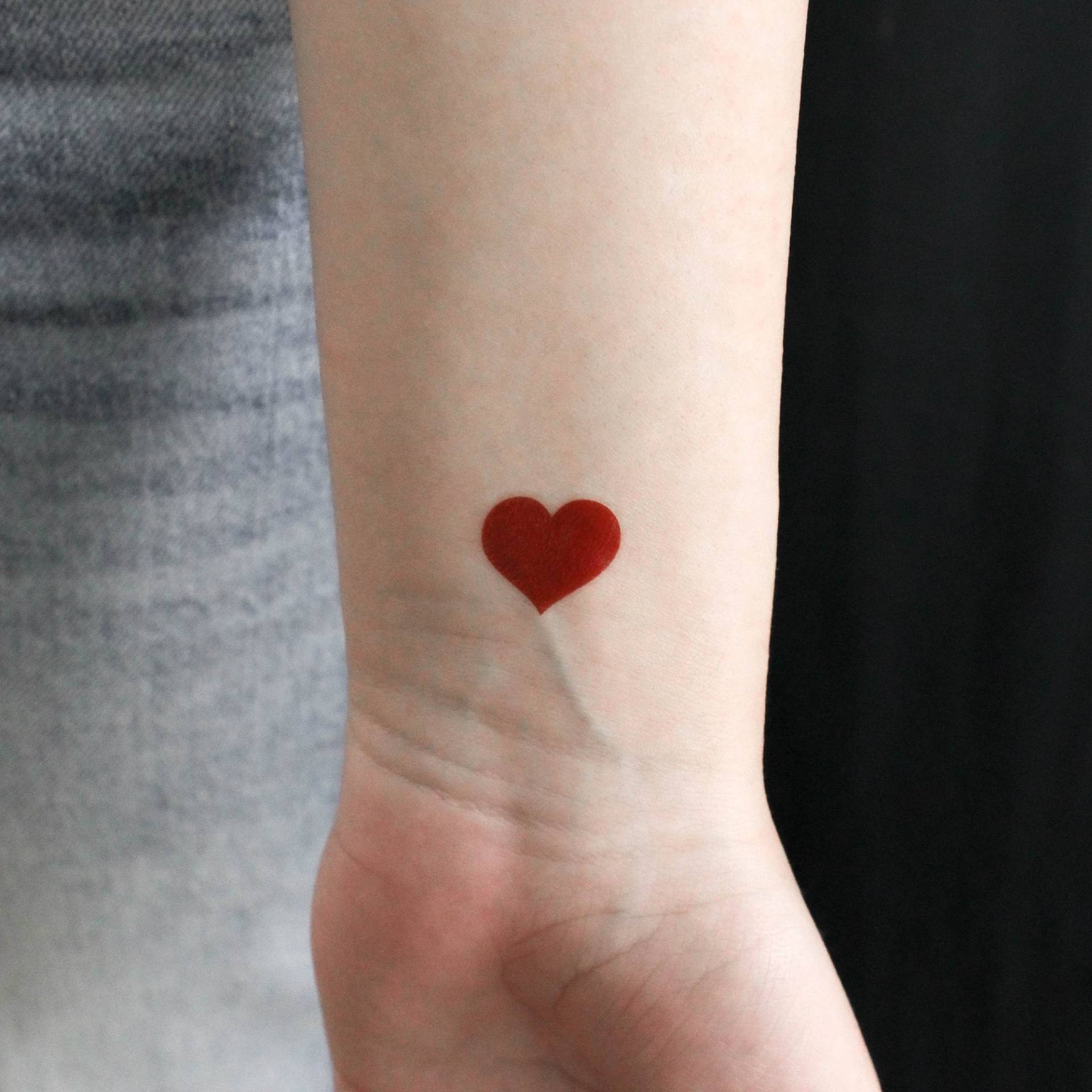 Rotes Herz Temporäres Tattoo | 3Er Set von Etsy - littletattoos