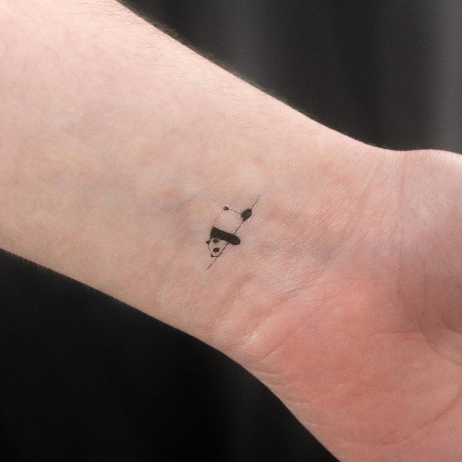 Schläfriger Panda Bär Klebetattoo | 3Er Set von Etsy - littletattoos