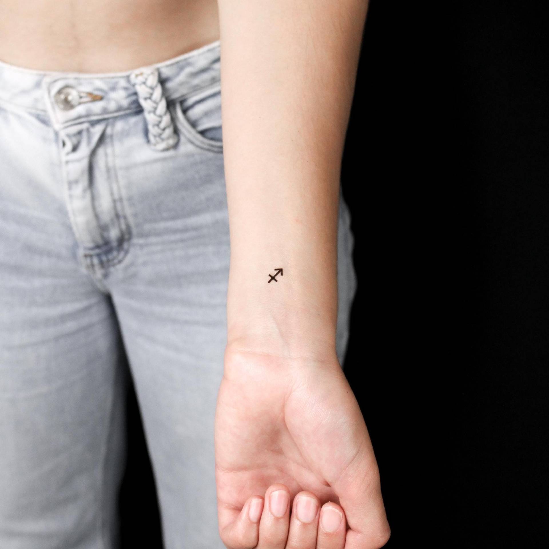 Schütze Sternzeichen Symbol Temporäres Tattoo | 3Er Set von Etsy - littletattoos