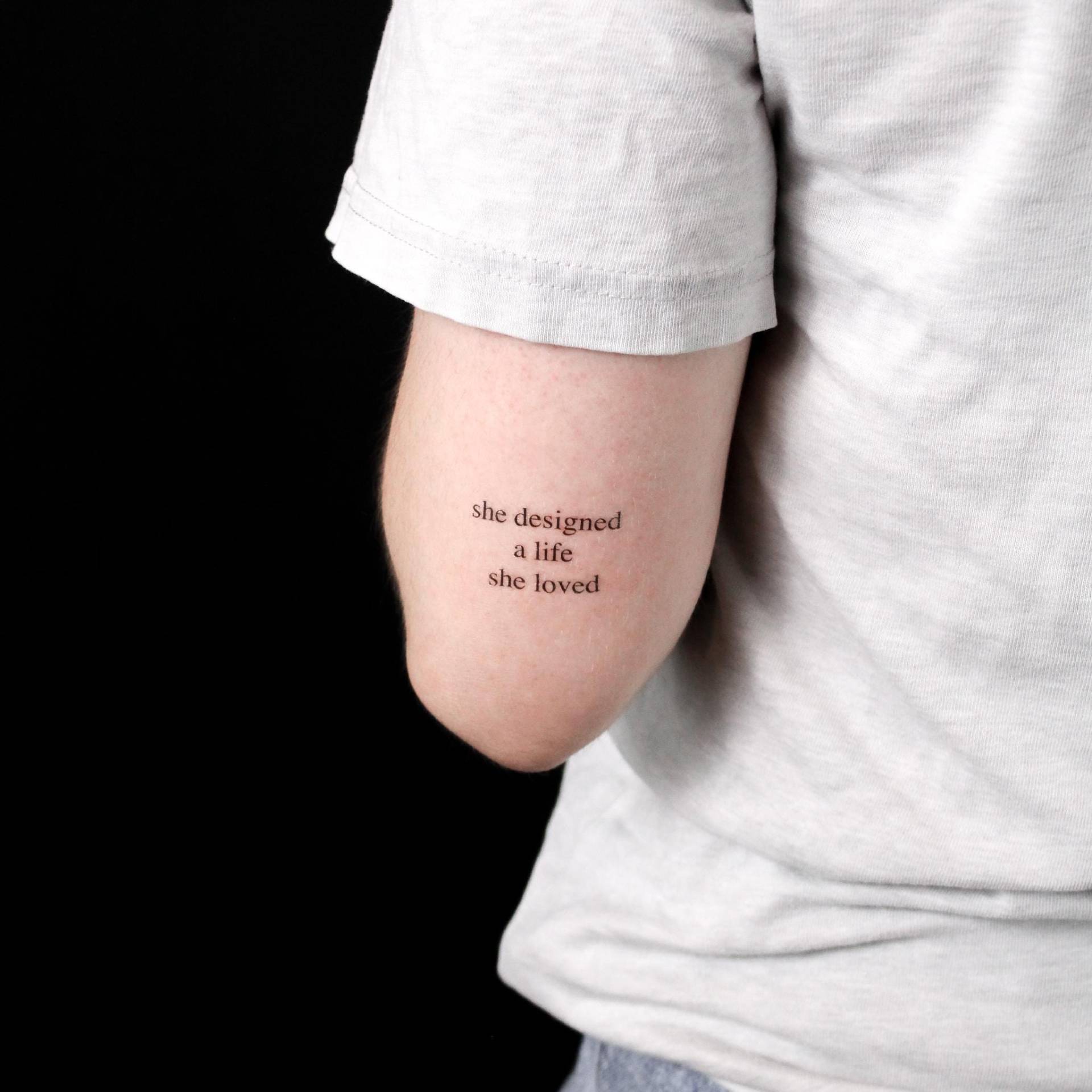 Sie Entwarf Ein Leben, Das Sie Liebte Temporäre Tattoo | 3Er Set von Etsy - littletattoos