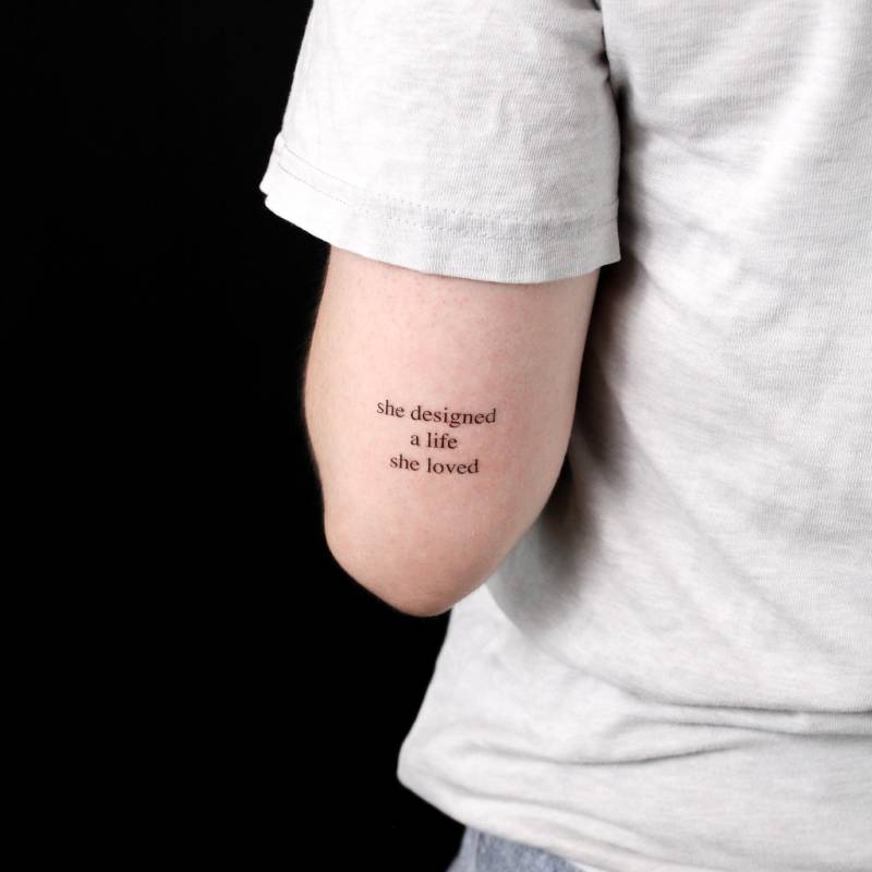 Sie Entwarf Ein Leben, Das Sie Liebte Temporäre Tattoo | 3Er Set von Etsy - littletattoos