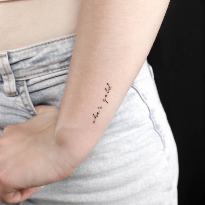 Sie Ist Gold Temporäres Tattoo | 3Er Set von Etsy - littletattoos
