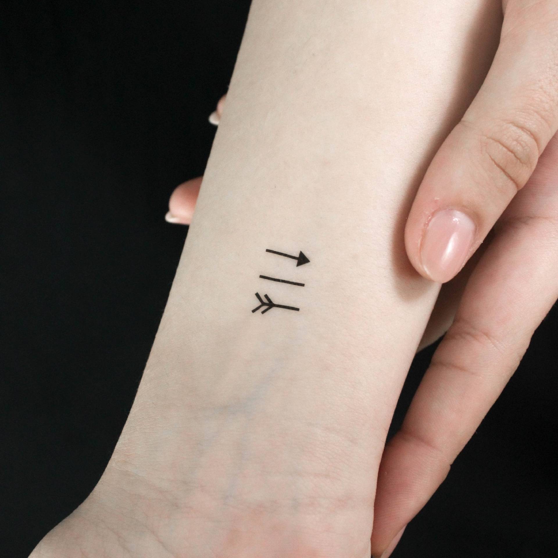 Temporäres Tattoo Mit Gebrochenem Pfeil | 3Er-Set von Etsy - littletattoos