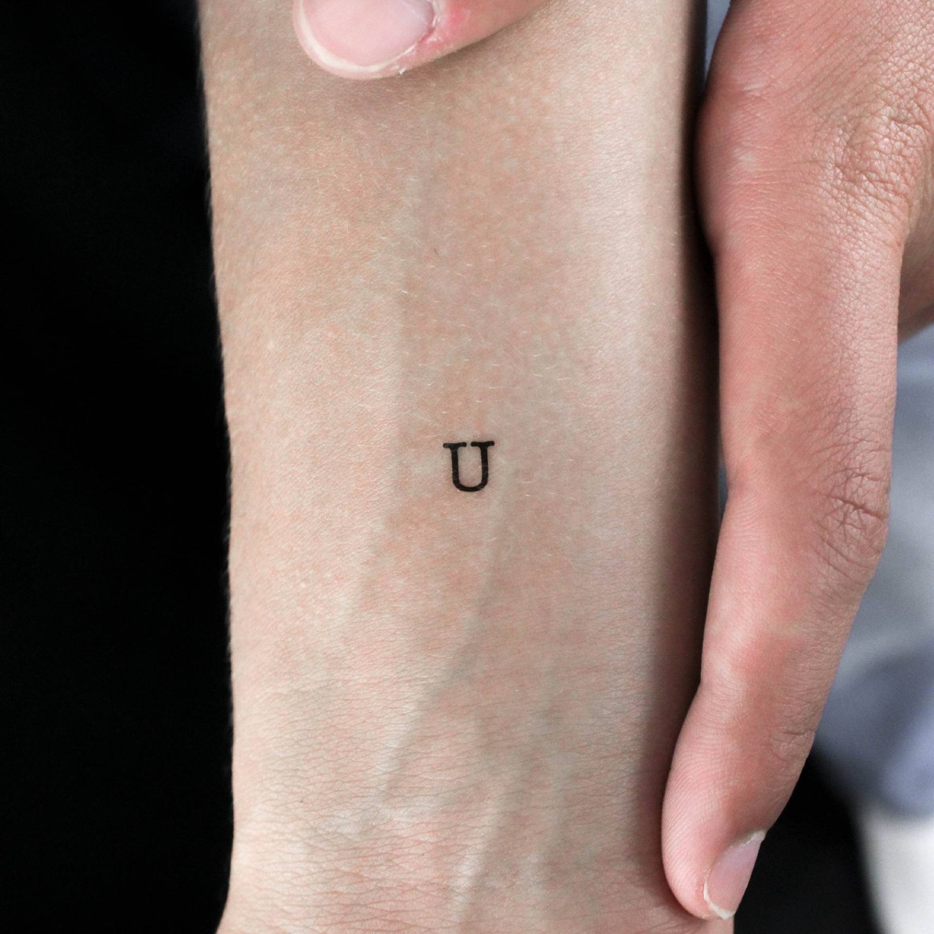 U Schreibmaschine Großbuchstaben Temporäres Tattoo | 3Er Set von Etsy - littletattoos