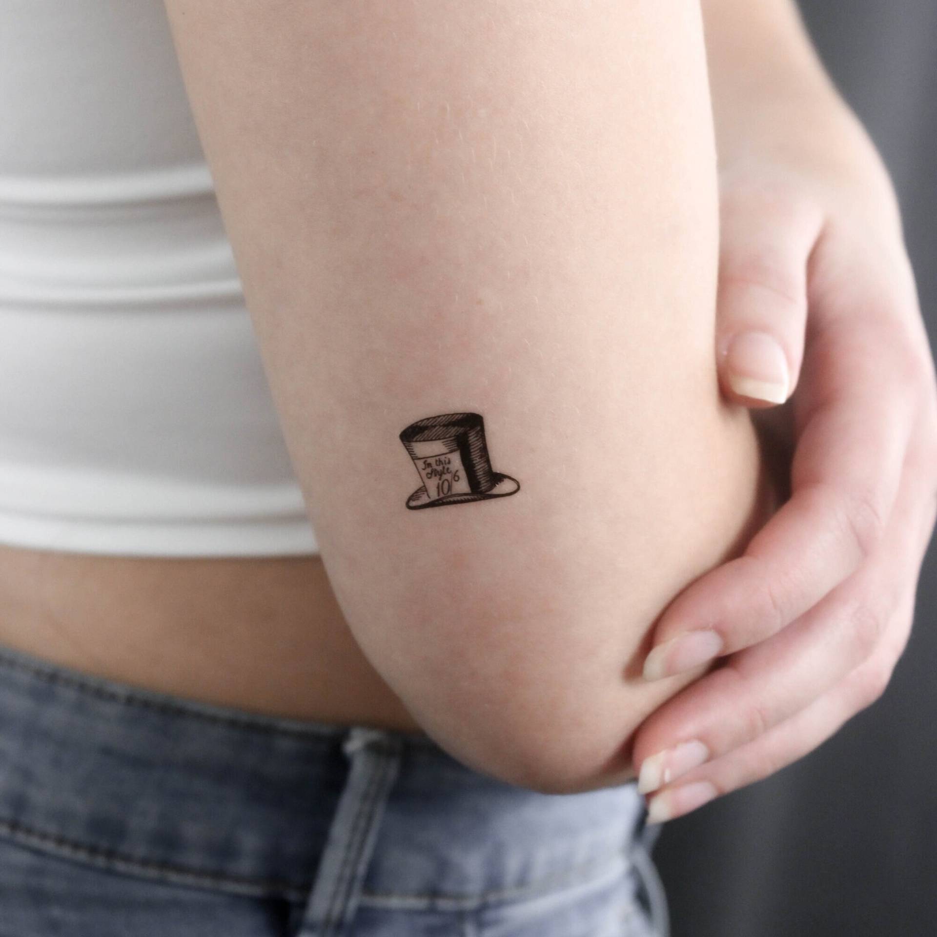 Verrückter Hutmacher Hut Temporäres Tattoo | 3Er Set von Etsy - littletattoos