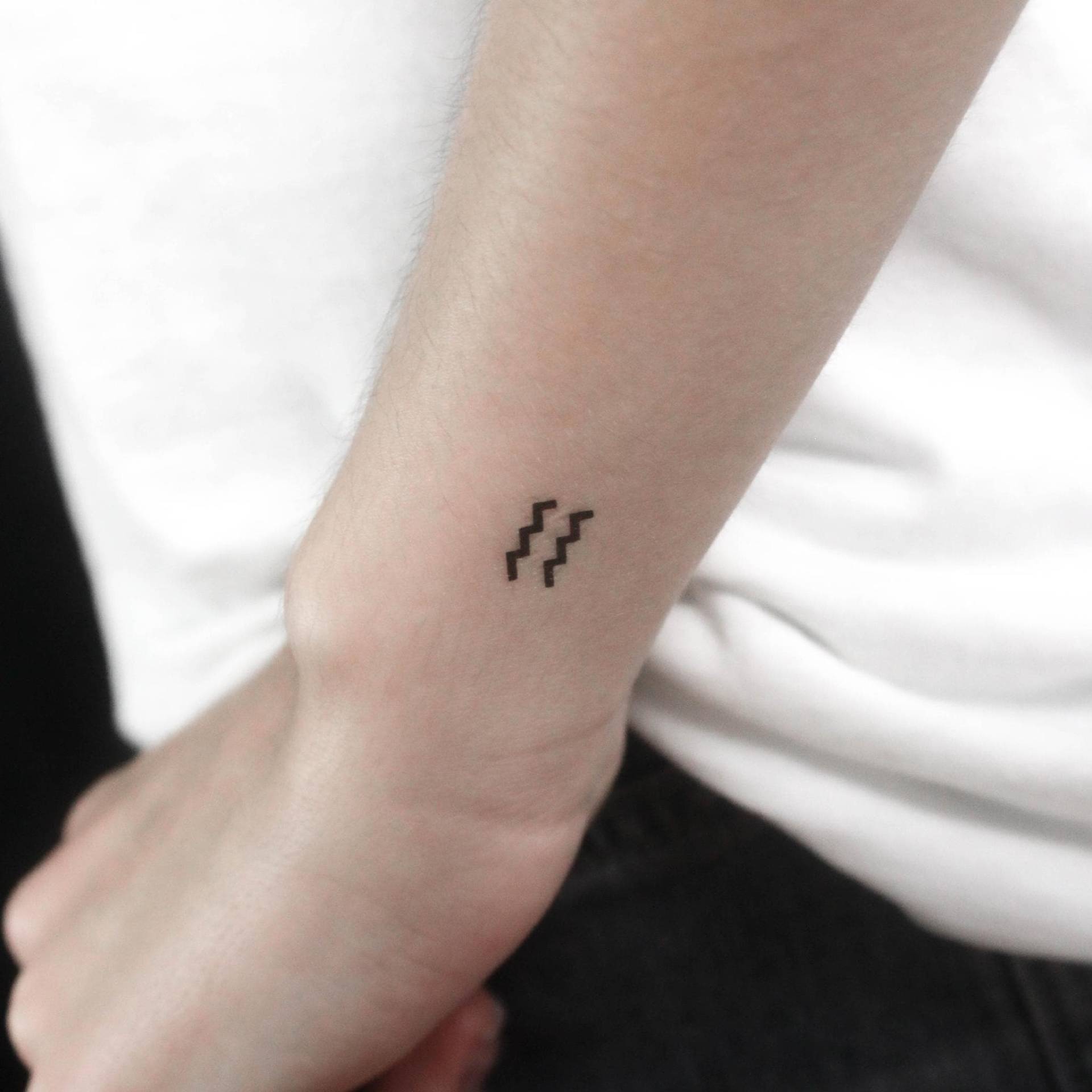 Wassermann Sternzeichen Symbol Temporäres Tattoo | 3Er Set von Etsy - littletattoos