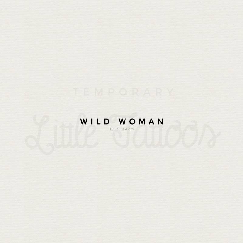 Wilde Frau Temporäres Tattoo | 3Er Set von Etsy - littletattoos