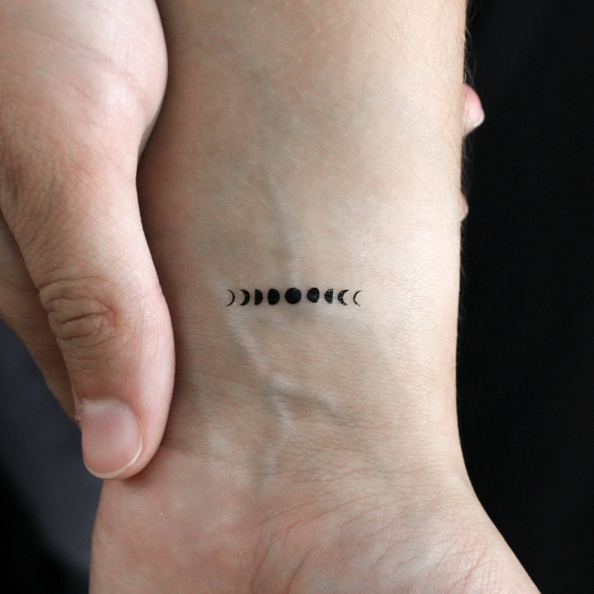 Winzige Mondphasen Temporäres Tattoo | 3Er Set von Etsy - littletattoos