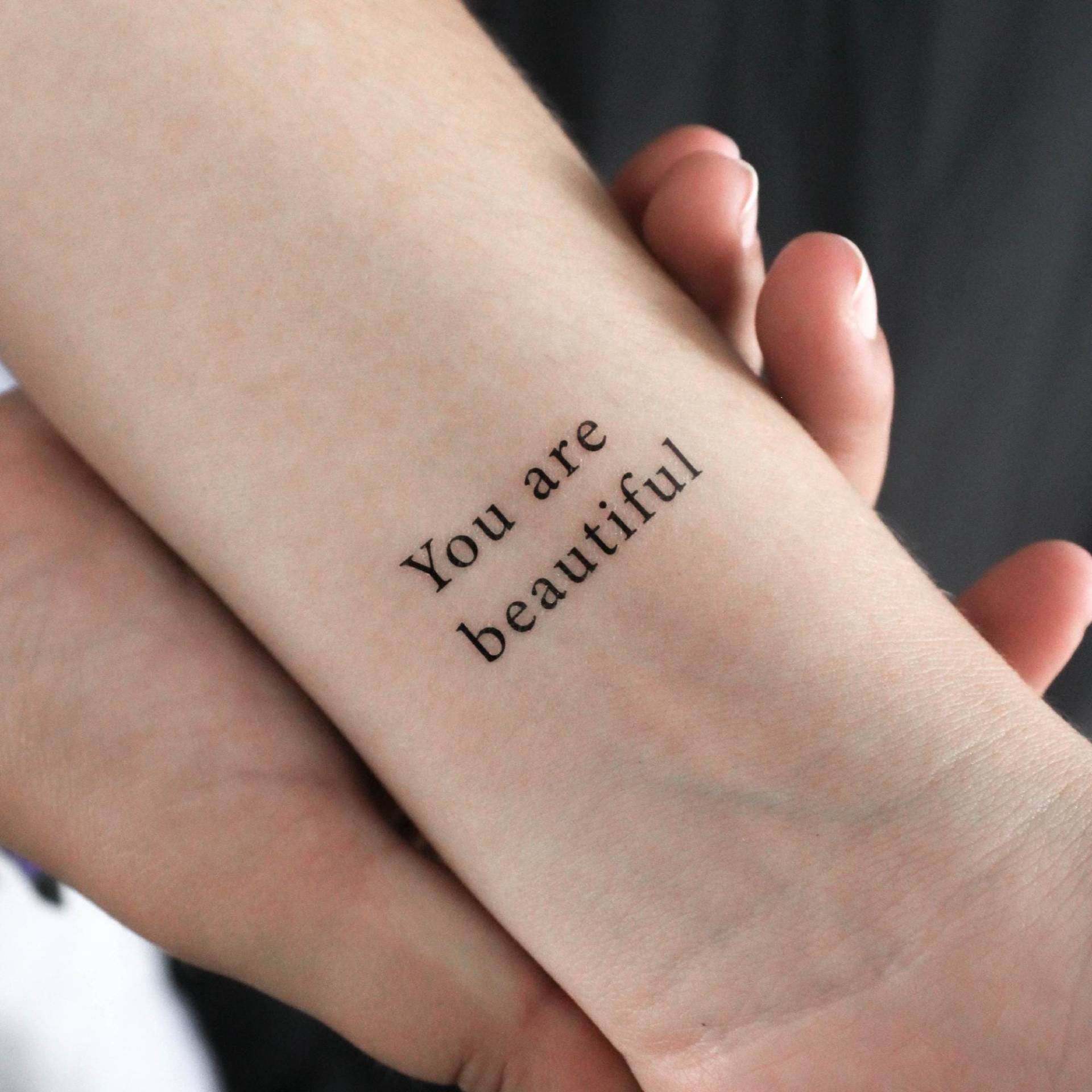 Du Bist Wunderschön Temporäres Tattoo | 3Er Set Du Bist Wunderschön Temporäres Tattoo | 3Er Set von Etsy - littletattoos