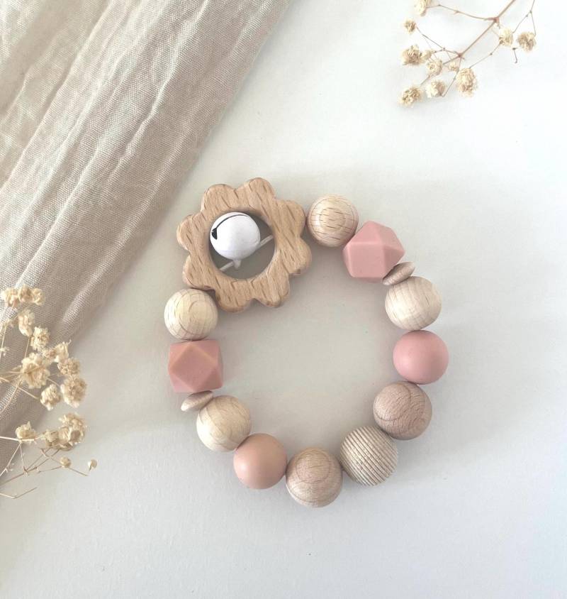Greifling | Mädchen Rosa Motorik Blume von Etsy - littlewonder1996