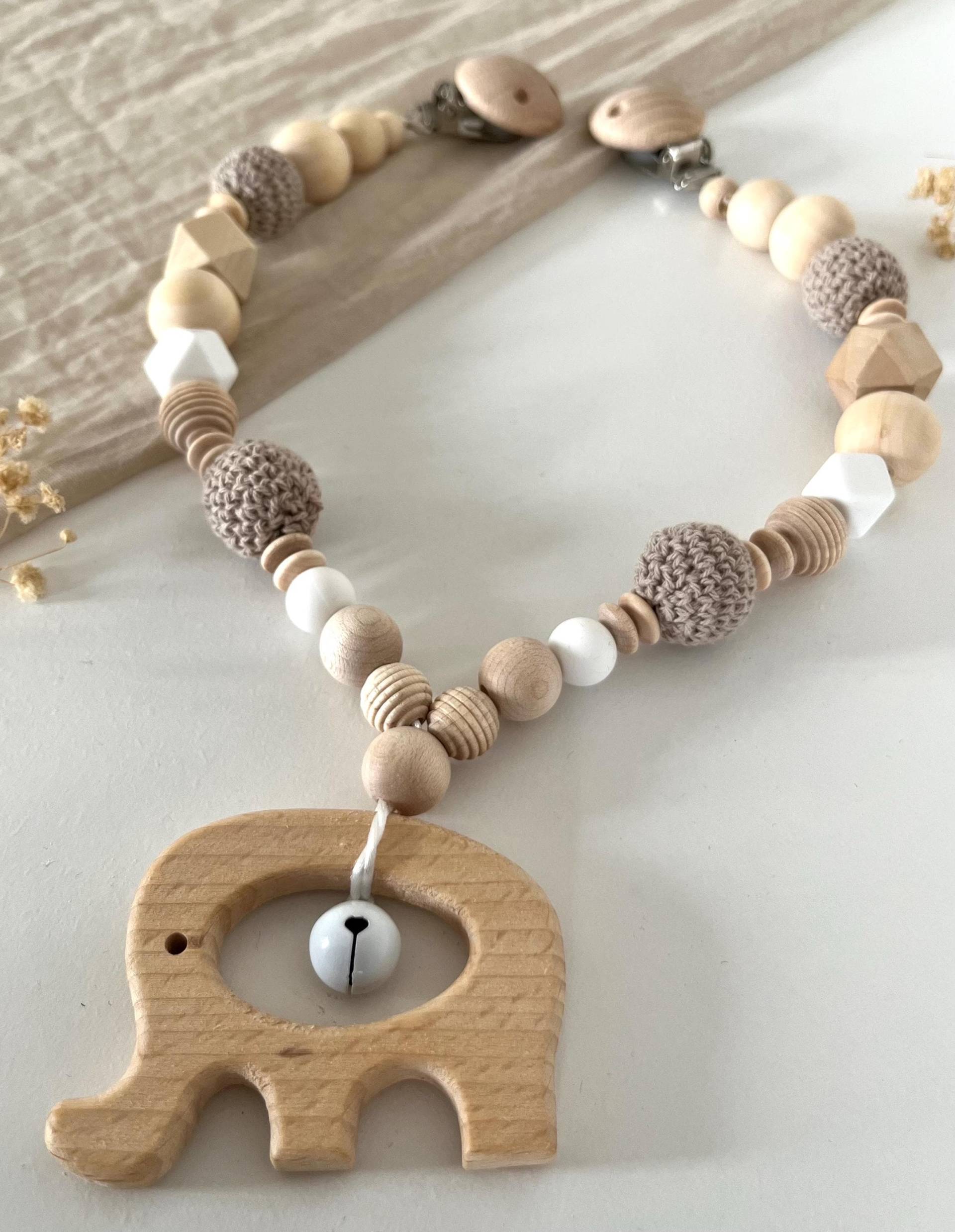Kinderwagenkette | Junge Mädchen Weiß Beige Neutral von Etsy - littlewonder1996