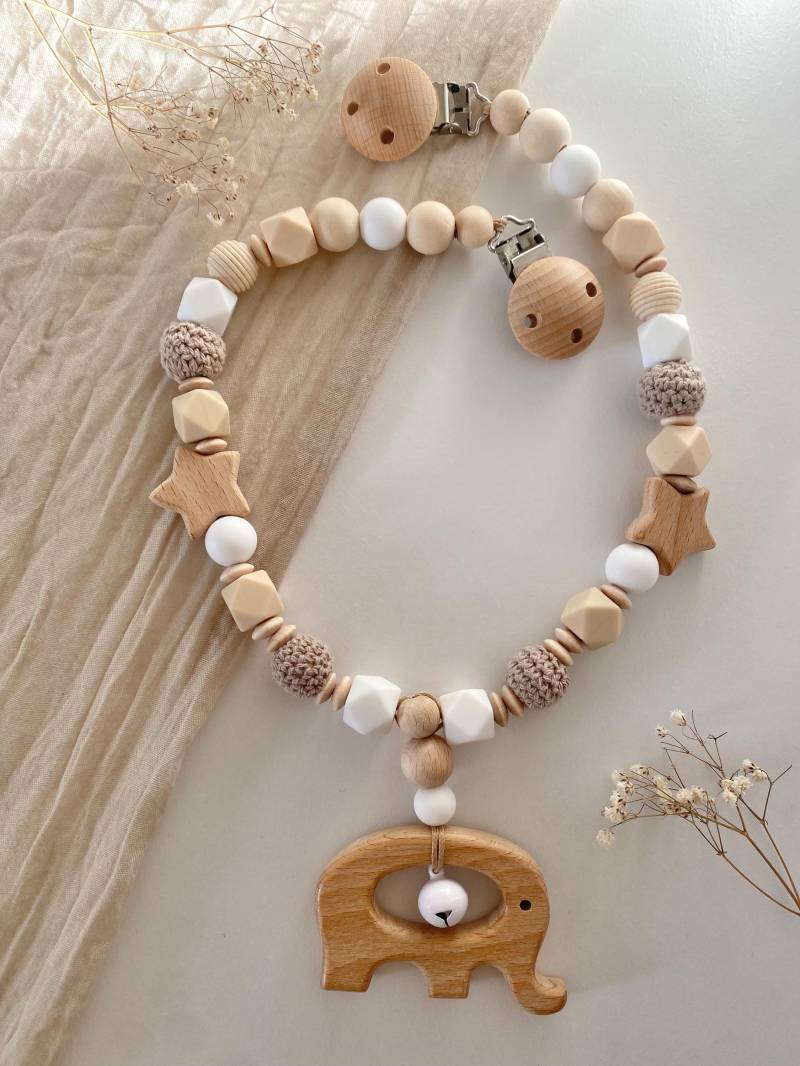 Kinderwagenkette | Junge Mädchen Weiß Beige Neutral von Etsy - littlewonder1996