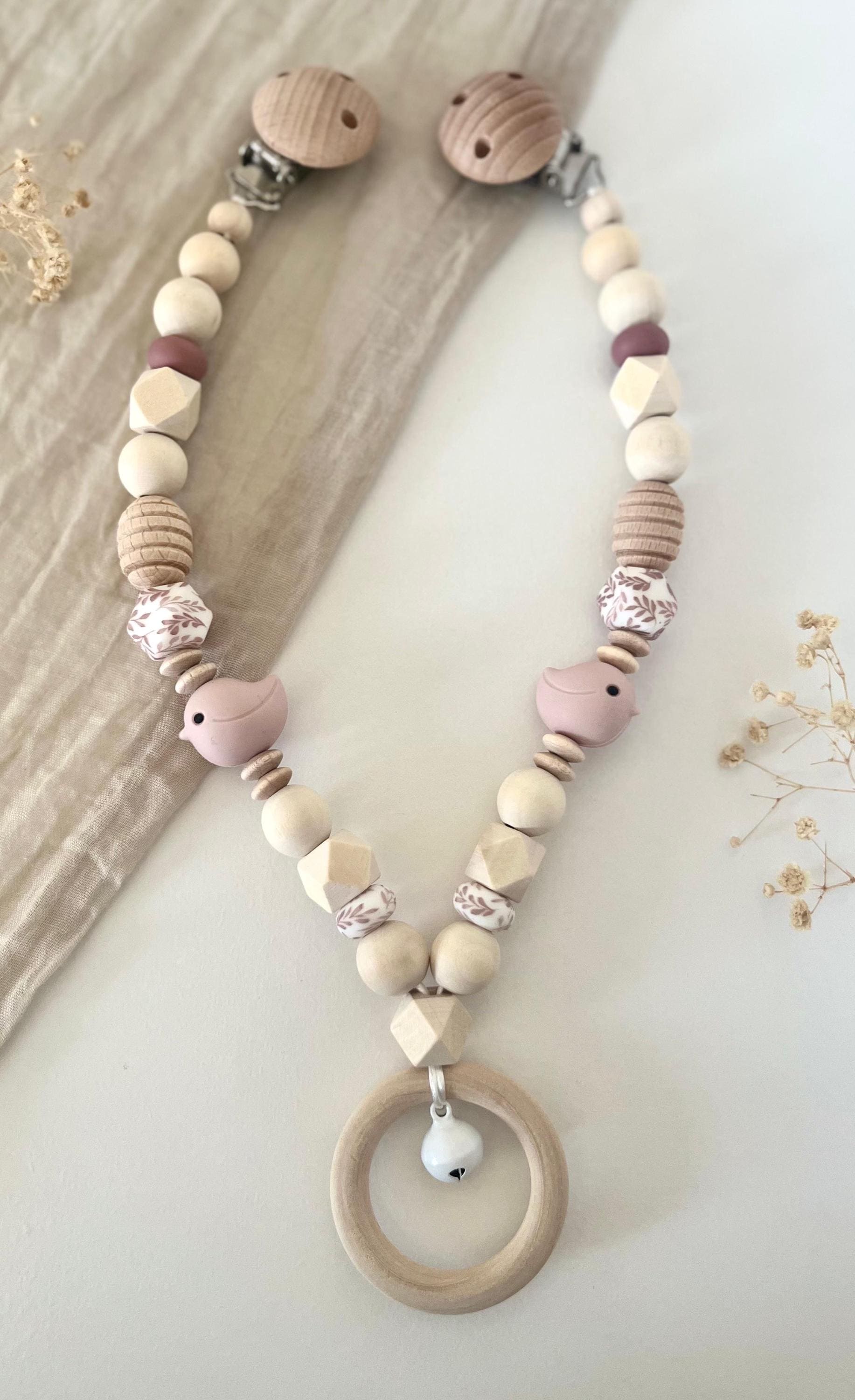 Kinderwagenkette | Mädchen Rosa Vogel Kinderwagenkette | Mädchen Rosa Vogel von Etsy - littlewonder1996