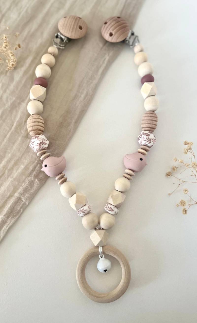 Kinderwagenkette | Mädchen Rosa Vogel von Etsy - littlewonder1996