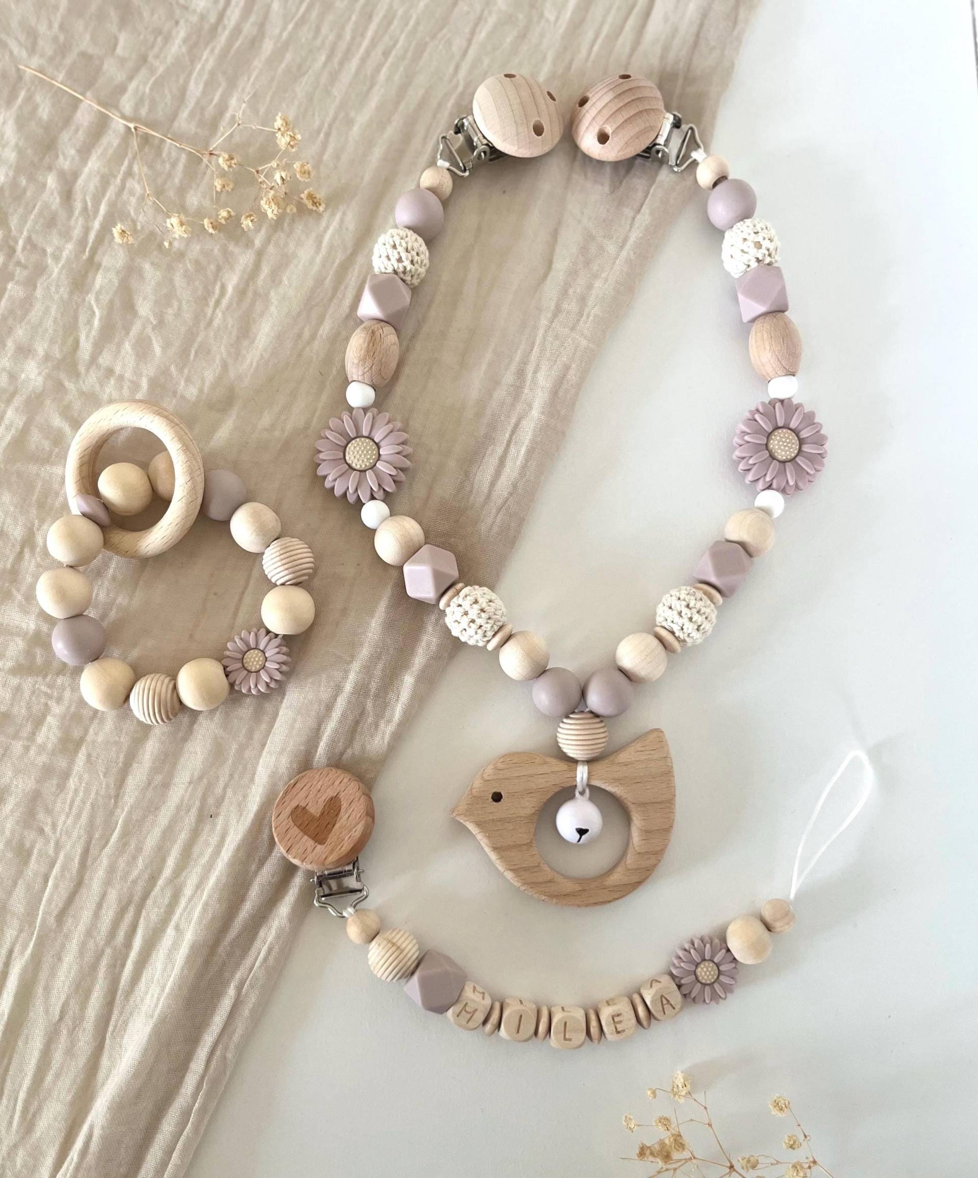 Set | Mädchen Regenbogen Blumen Weiß Flieder von Etsy - littlewonder1996