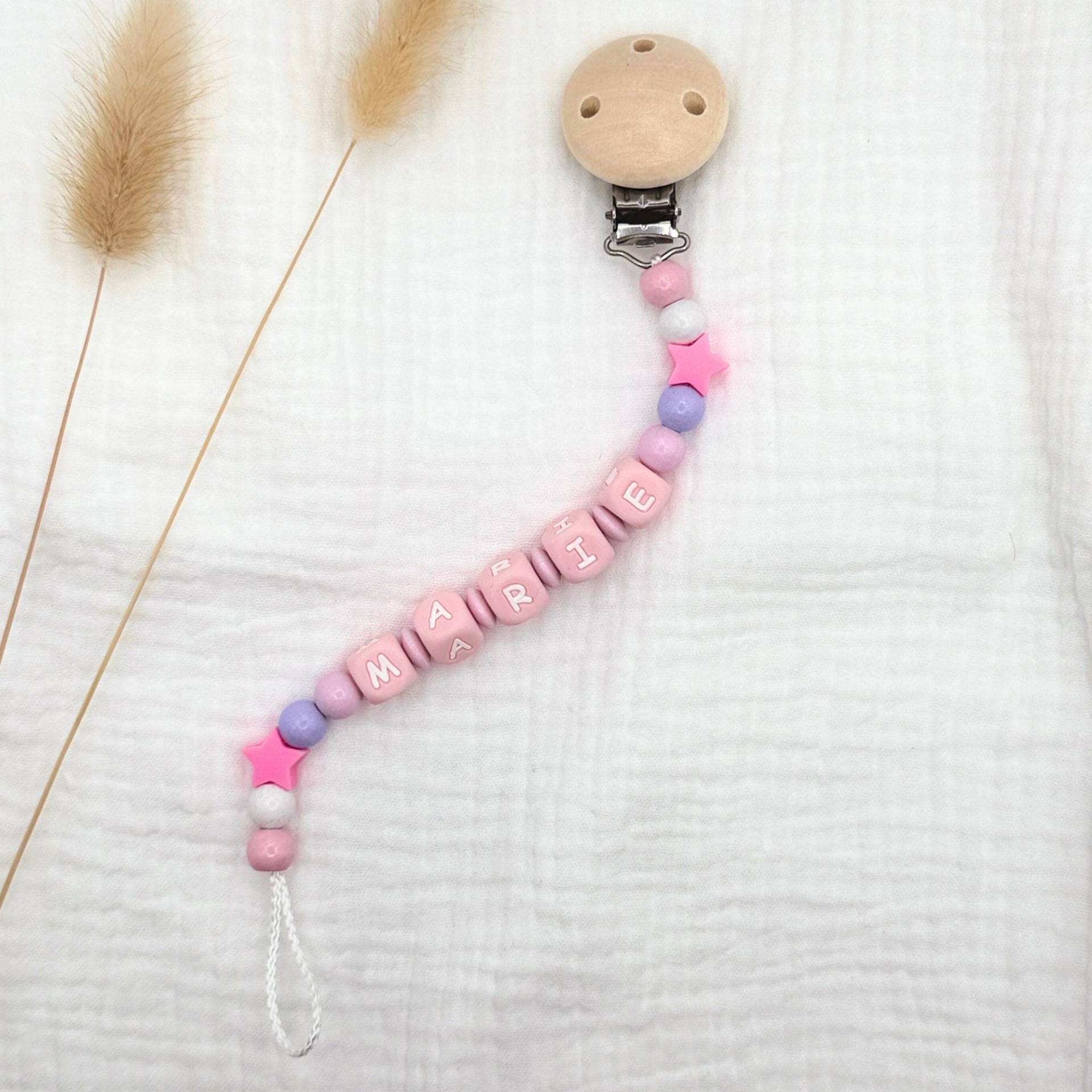 Personalisierte Schnullerkette Mit Namen | Für Mädchen Geschenk Zur Geburt Oder Taufe - Marie von Etsy - livalouBaby
