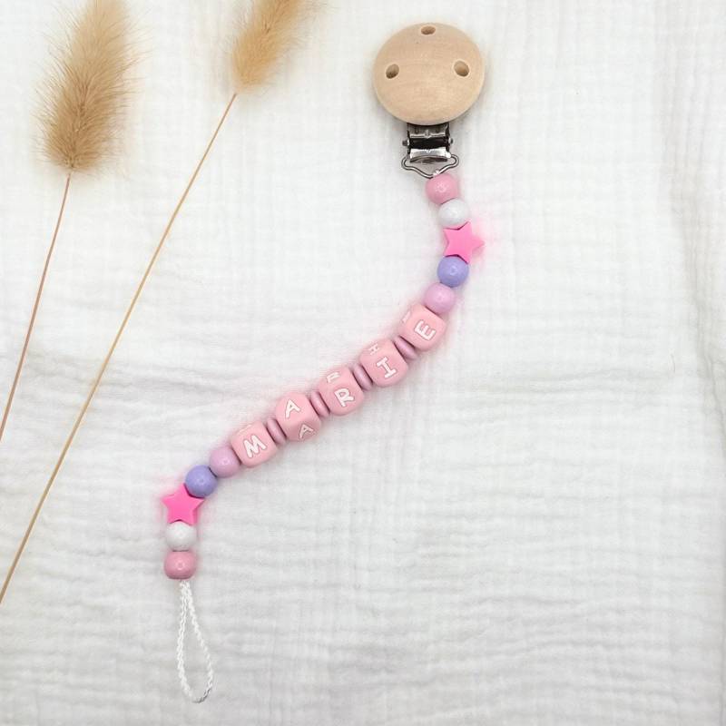 Personalisierte Schnullerkette Mit Namen | Für Mädchen Geschenk Zur Geburt Oder Taufe - Marie von Etsy - livalouBaby