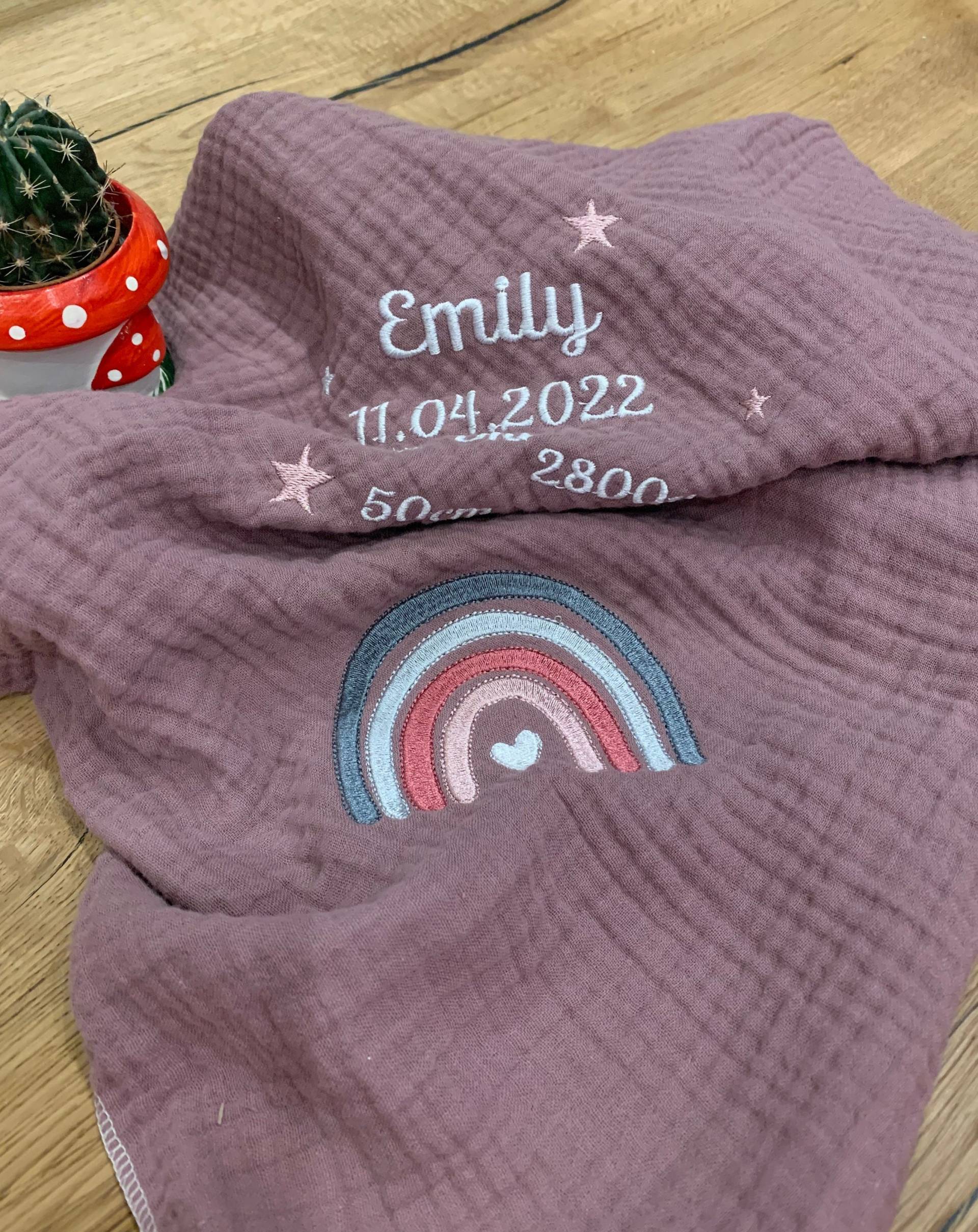 Spucktuch, Mulltuch, Mullwindel, Bestickt von Etsy - lottiandsimb